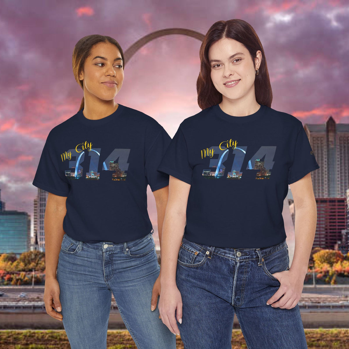 314 City Skyline T-Shirt — St. Louis Area Code Tee - 314 Originals