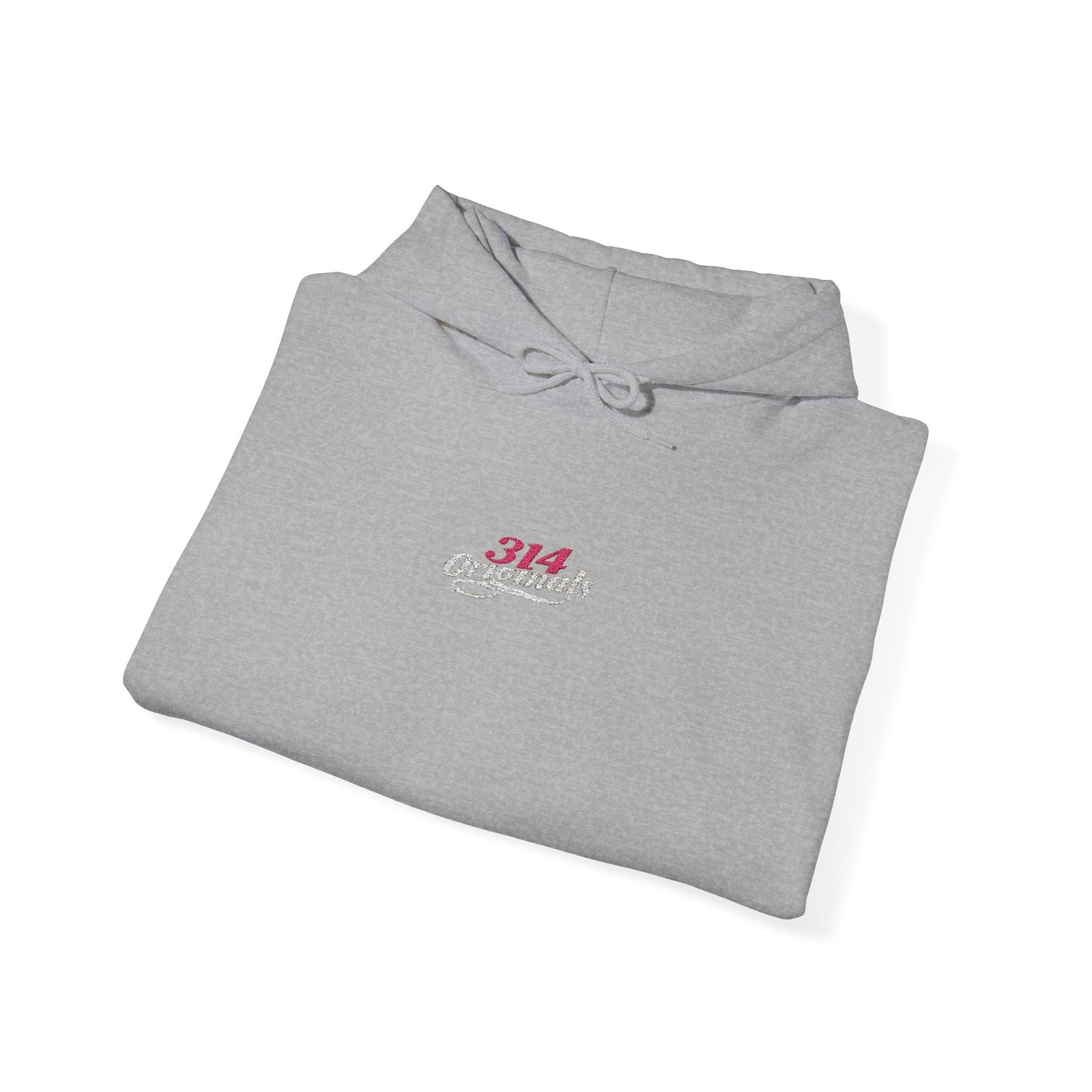 314 Ladies Hoodie — Pink Floral Chest Logo - 314 Originals