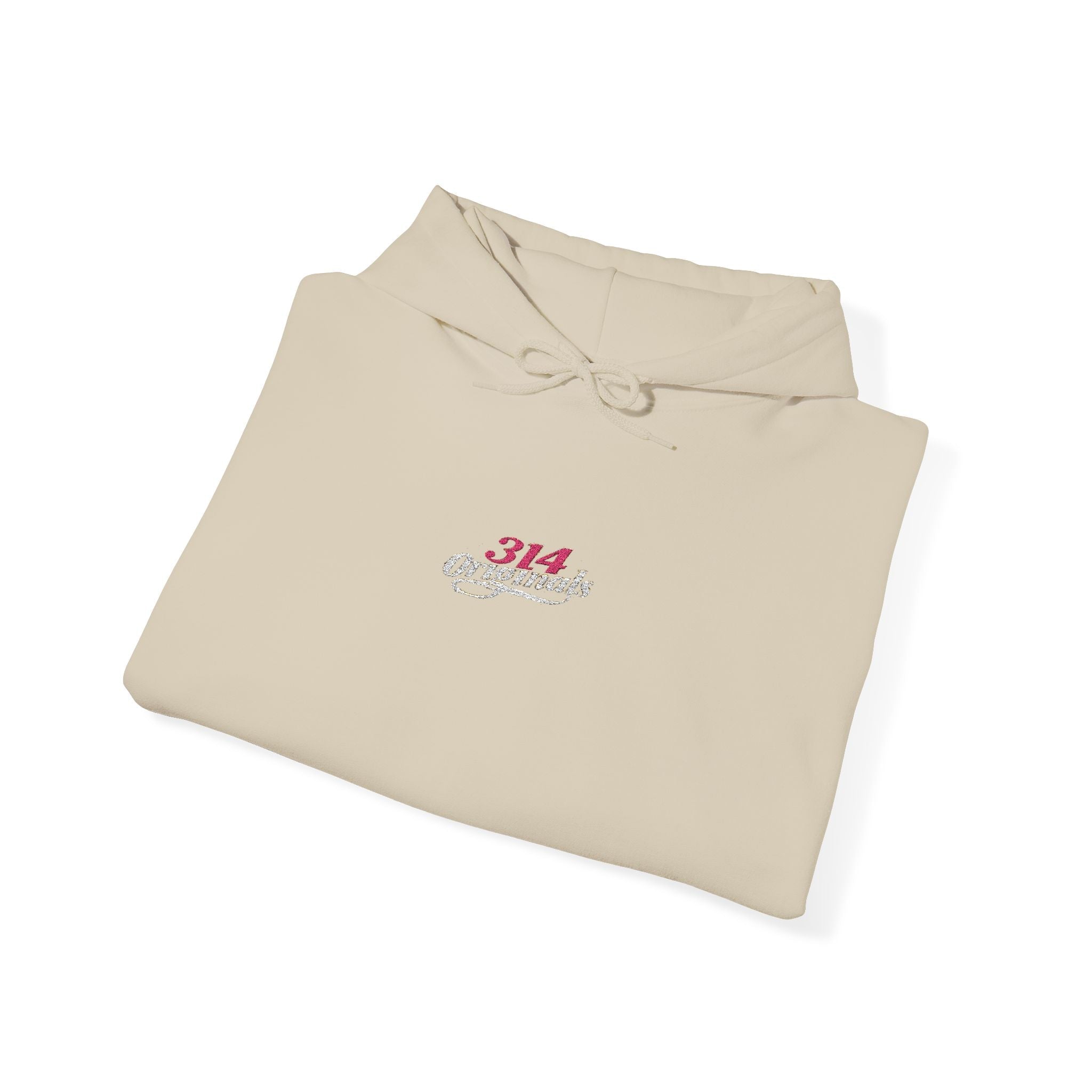 314 Ladies Hoodie — Pink Floral Chest Logo - 314 Originals