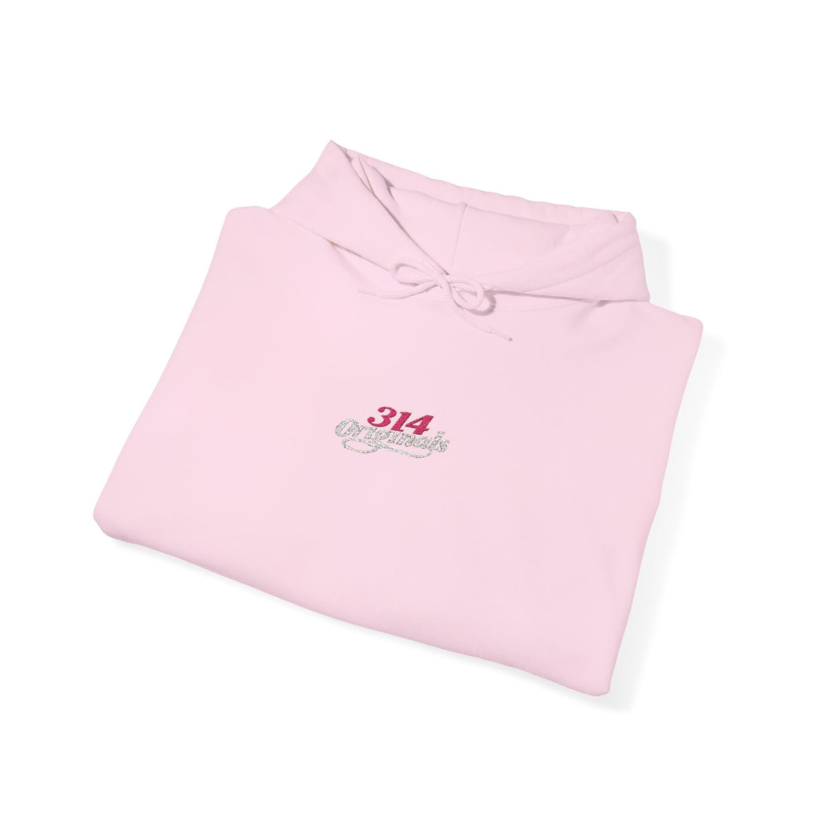 314 Ladies Hoodie — Pink Floral Chest Logo - 314 Originals