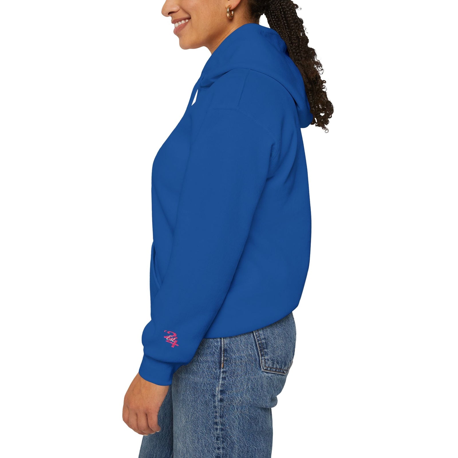 314 Ladies Hoodie — Pink Floral Chest Logo - 314 Originals