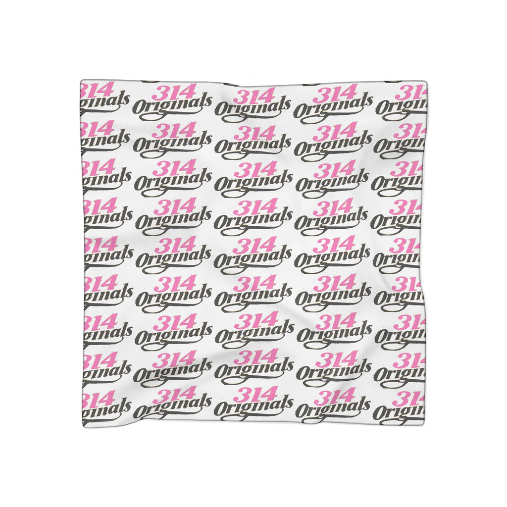 314 Logo Scarf — Pink & Black Poly Scarf - 314 Originals