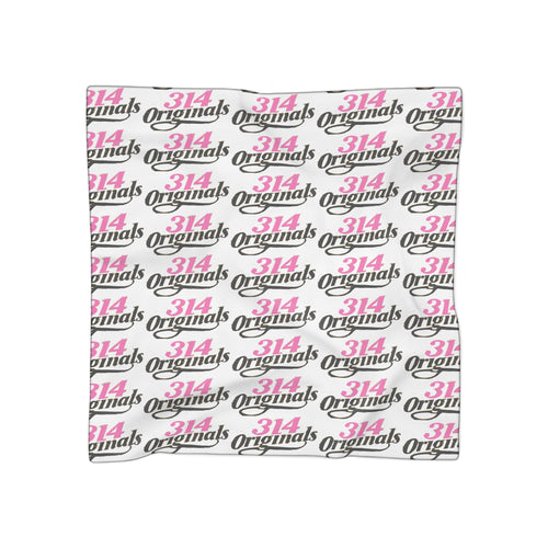 314 Logo Scarf — Pink & Black Poly Scarf - 314 Originals