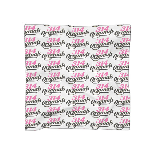 314 Logo Scarf — Pink & Black Poly Scarf - 314 Originals