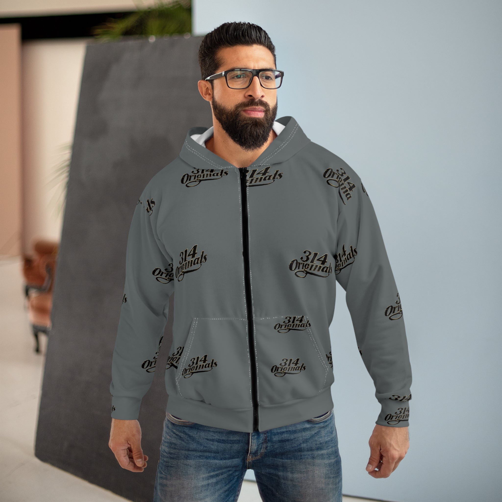 314 Originals All-Over Print Zip Hoodie - 314 Originals
