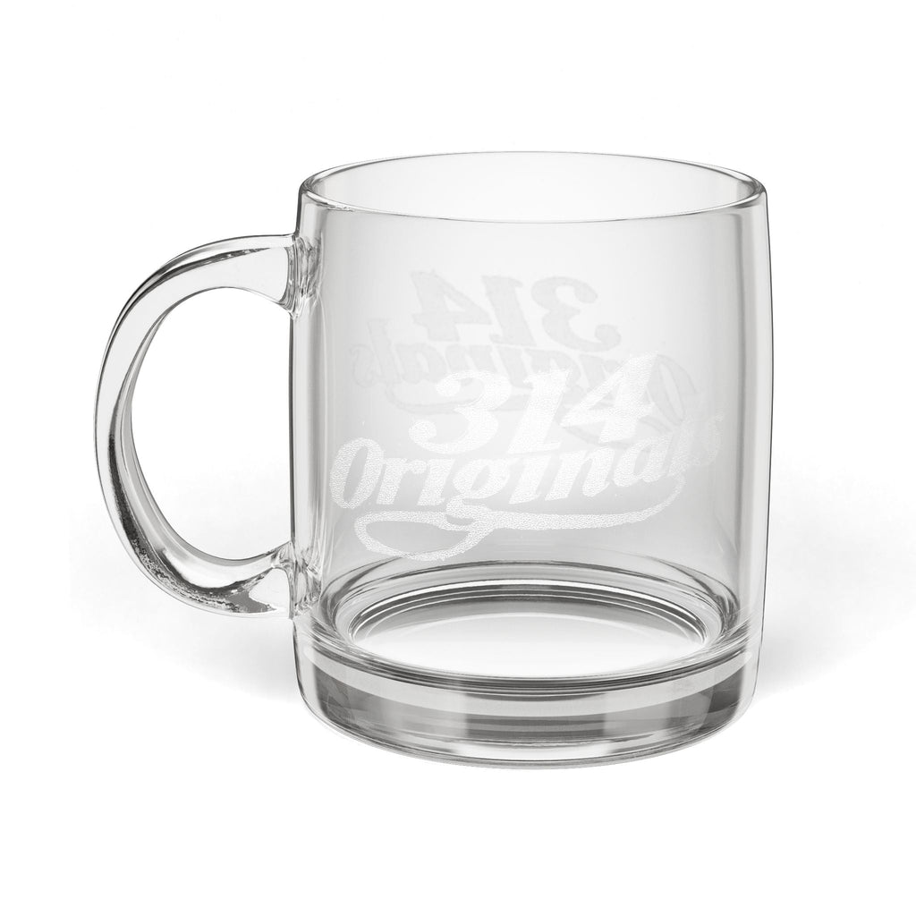 314 Originals Engraved Glass Coffee Mug — Vintage-Styled 12.25 oz - 314 Originals