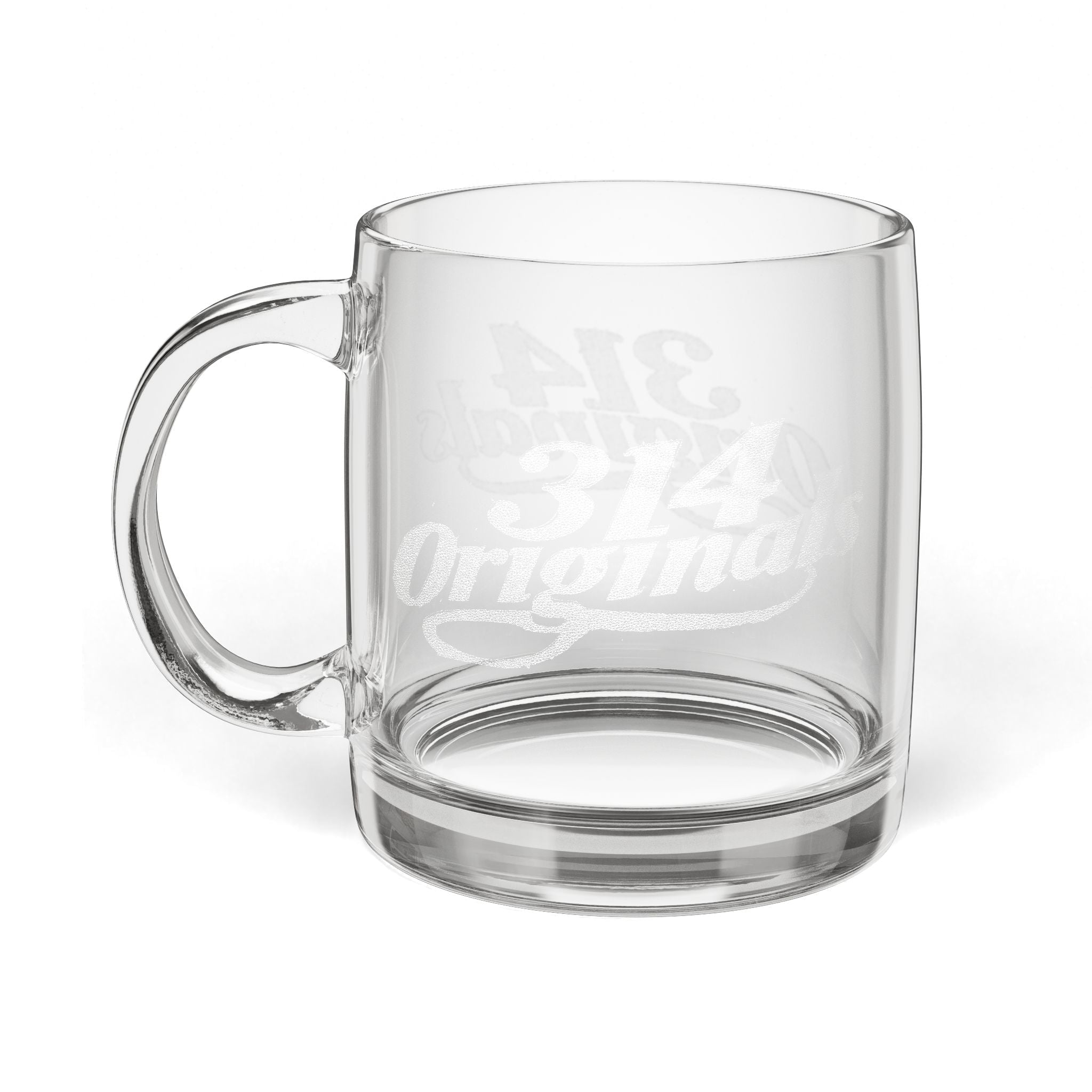 314 Originals Engraved Glass Coffee Mug — Vintage-Styled 12.25 oz - 314 Originals