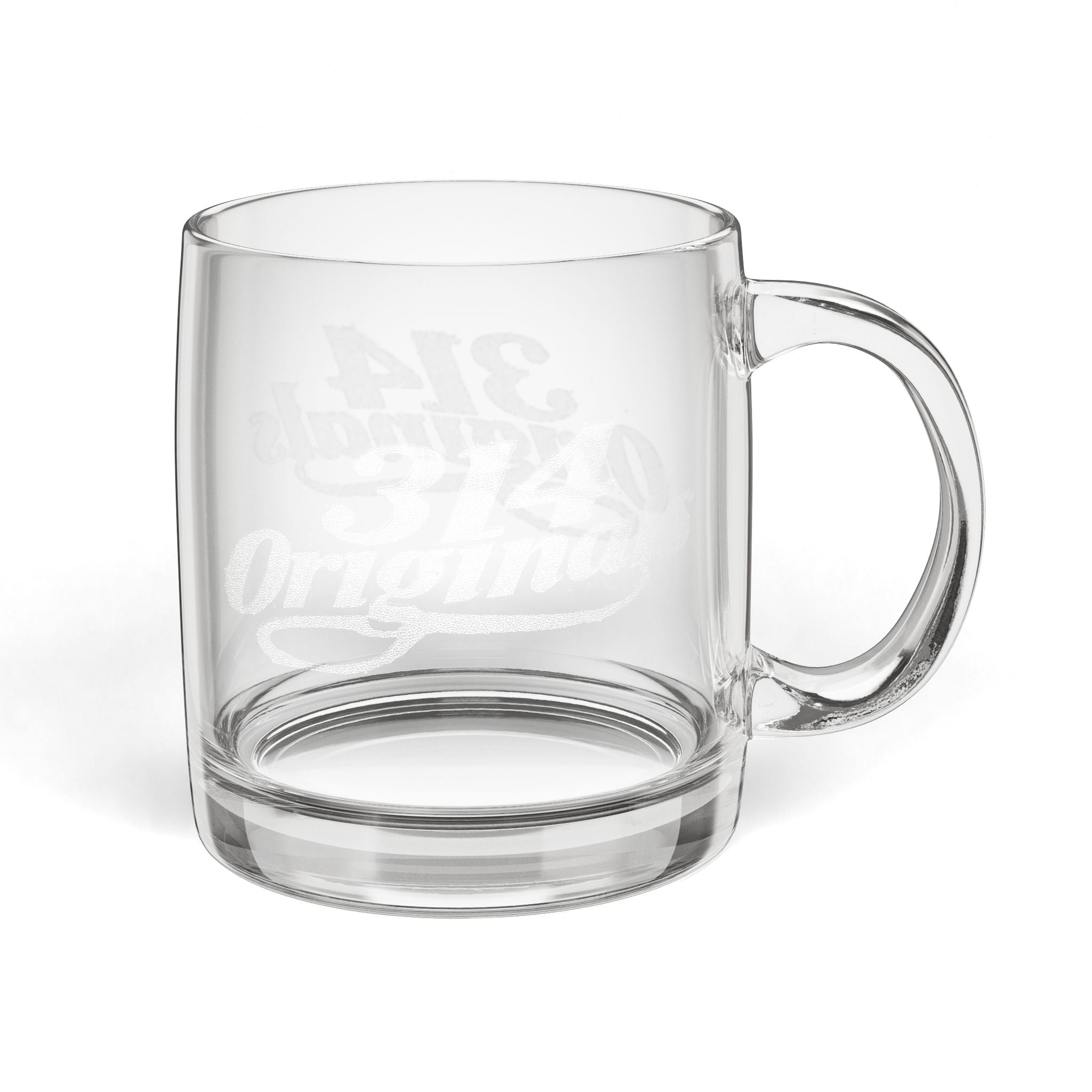 314 Originals Engraved Glass Coffee Mug — Vintage-Styled 12.25 oz - 314 Originals