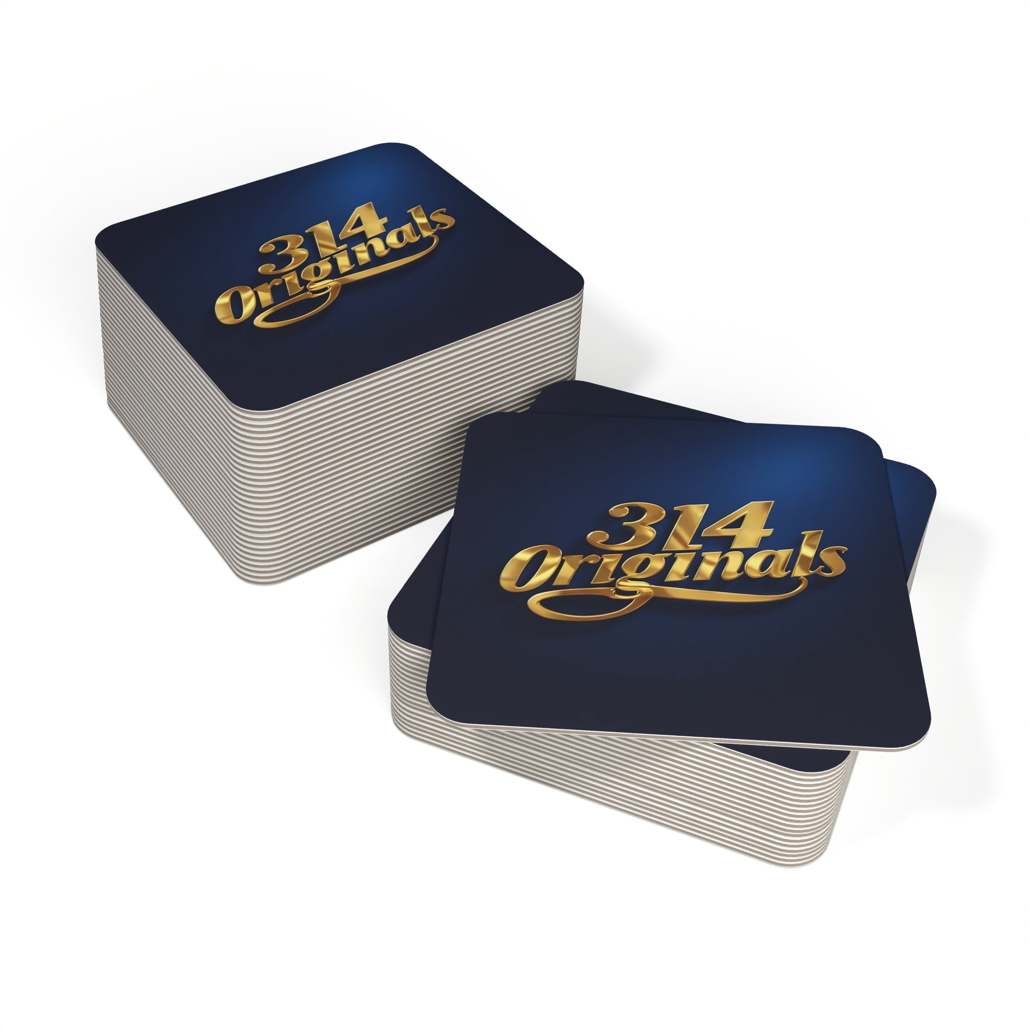 314 Originals Gold Logo Coasters — Bulk Set (50 or 100 pcs) - 314 Originals