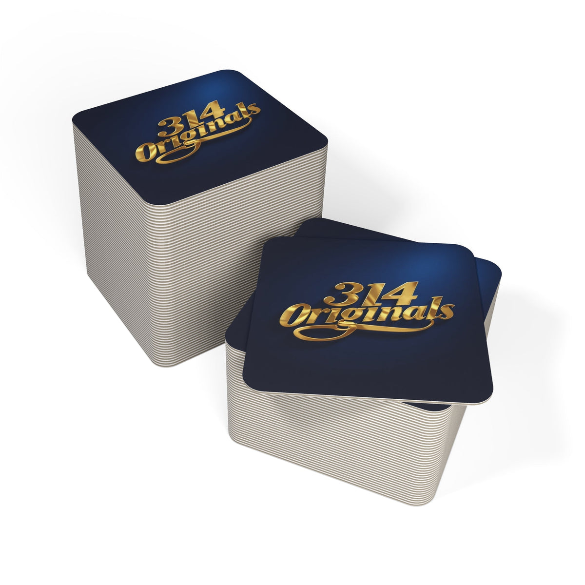 314 Originals Gold Logo Coasters — Bulk Set (50 or 100 pcs) - 314 Originals