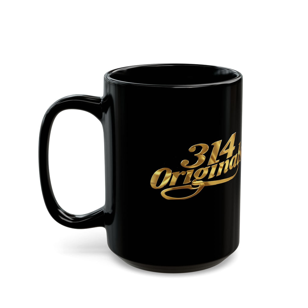 314 Originals Gold Script Black Mug — 11oz & 15oz Ceramic Coffee Cup - 314 Originals