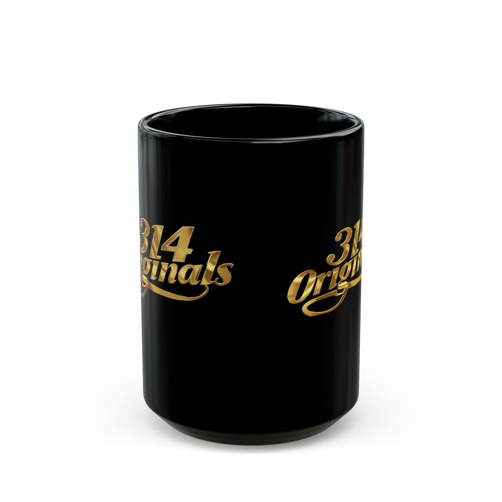 314 Originals Gold Script Black Mug — 11oz & 15oz Ceramic Coffee Cup - 314 Originals