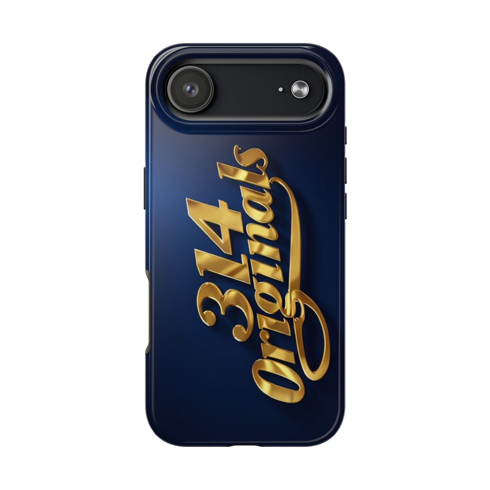 "314 Originals" Gold Script on Navy Tough Protective Case - 314 Originals