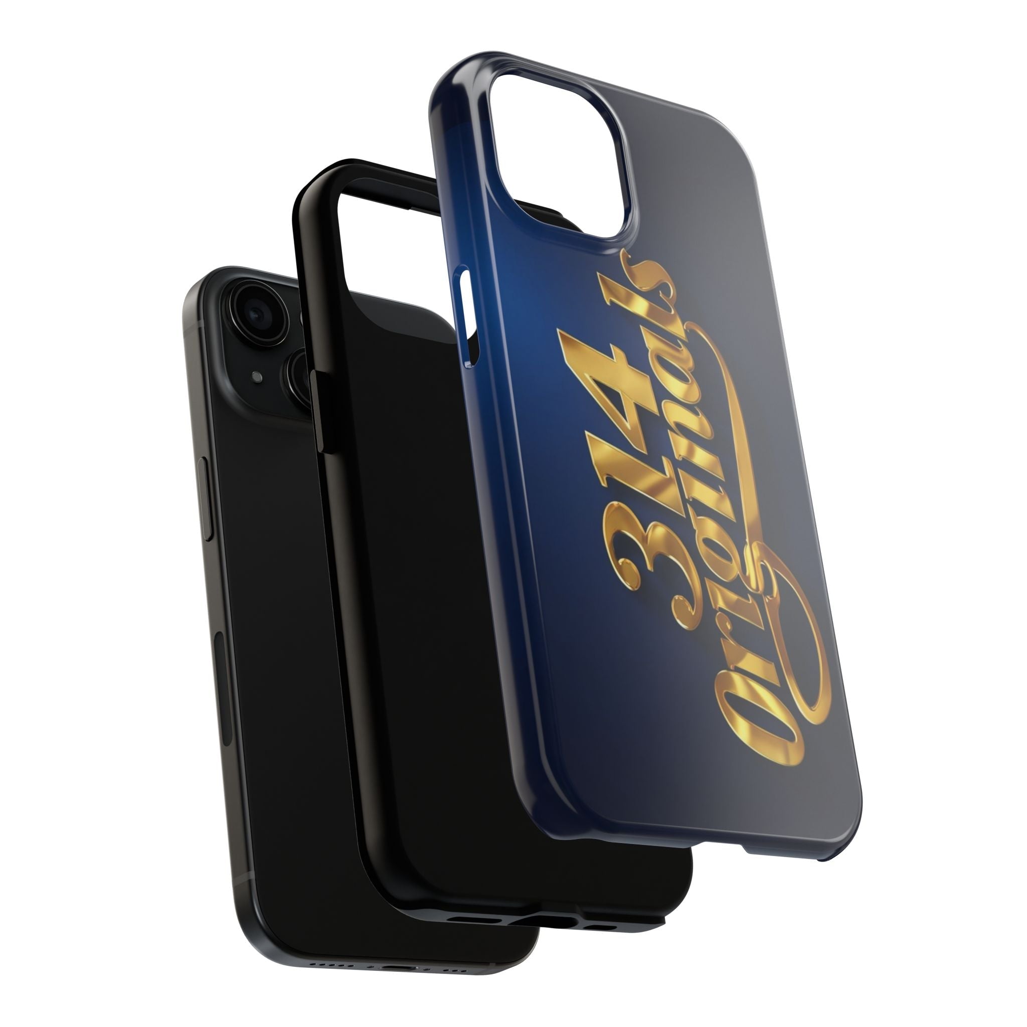"314 Originals" Gold Script on Navy Tough Protective Case - 314 Originals