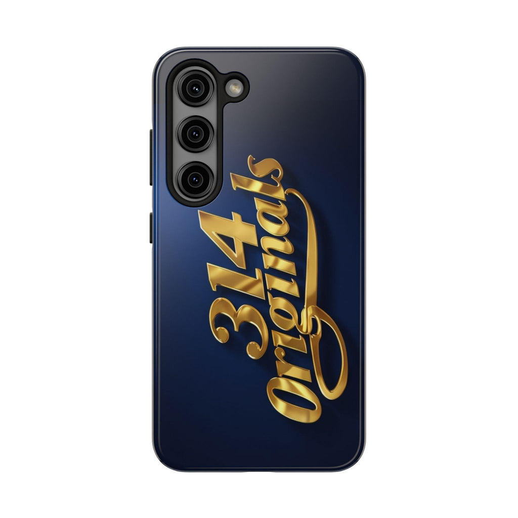 "314 Originals" Gold Script on Navy Tough Protective Case - 314 Originals