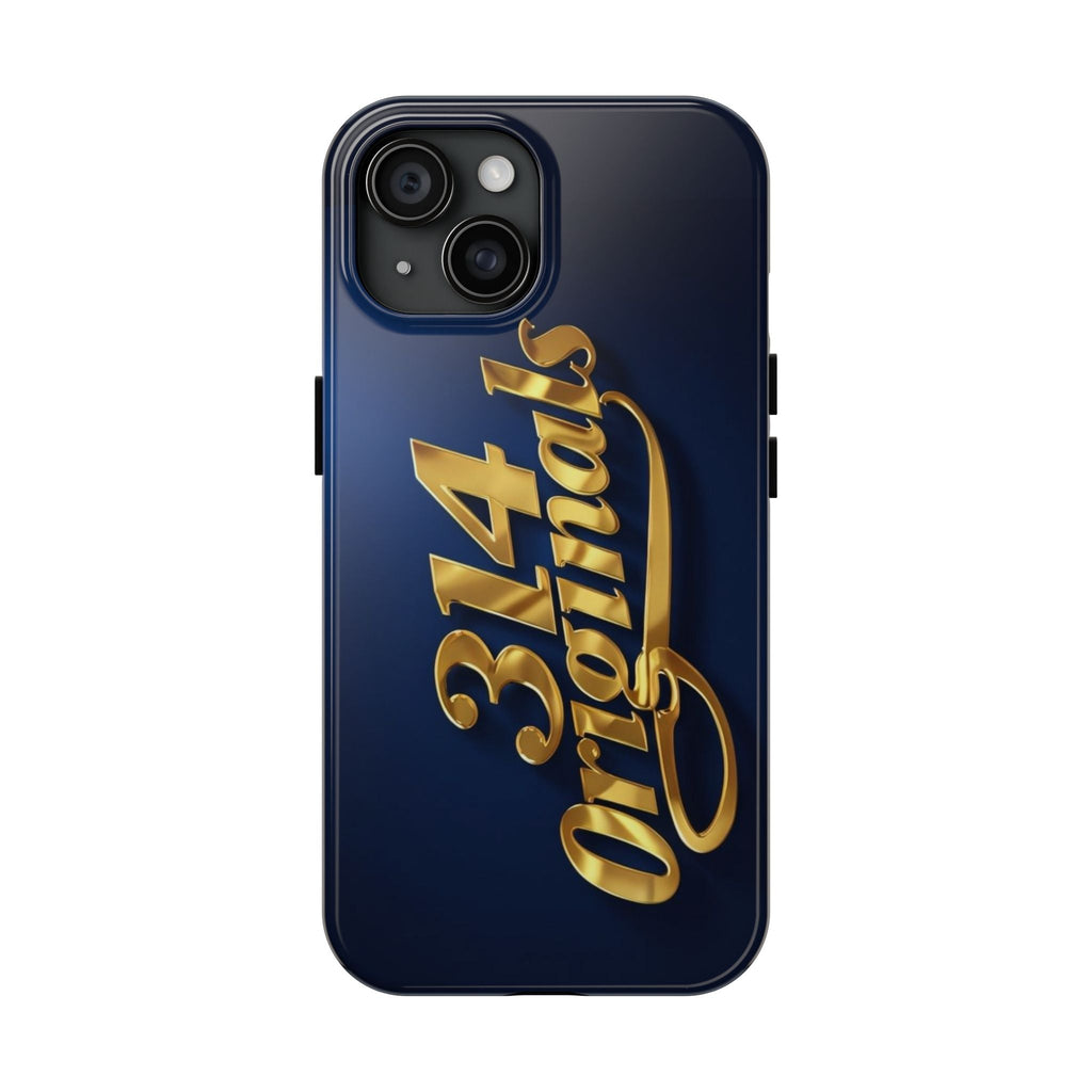 "314 Originals" Gold Script on Navy Tough Protective Case - 314 Originals