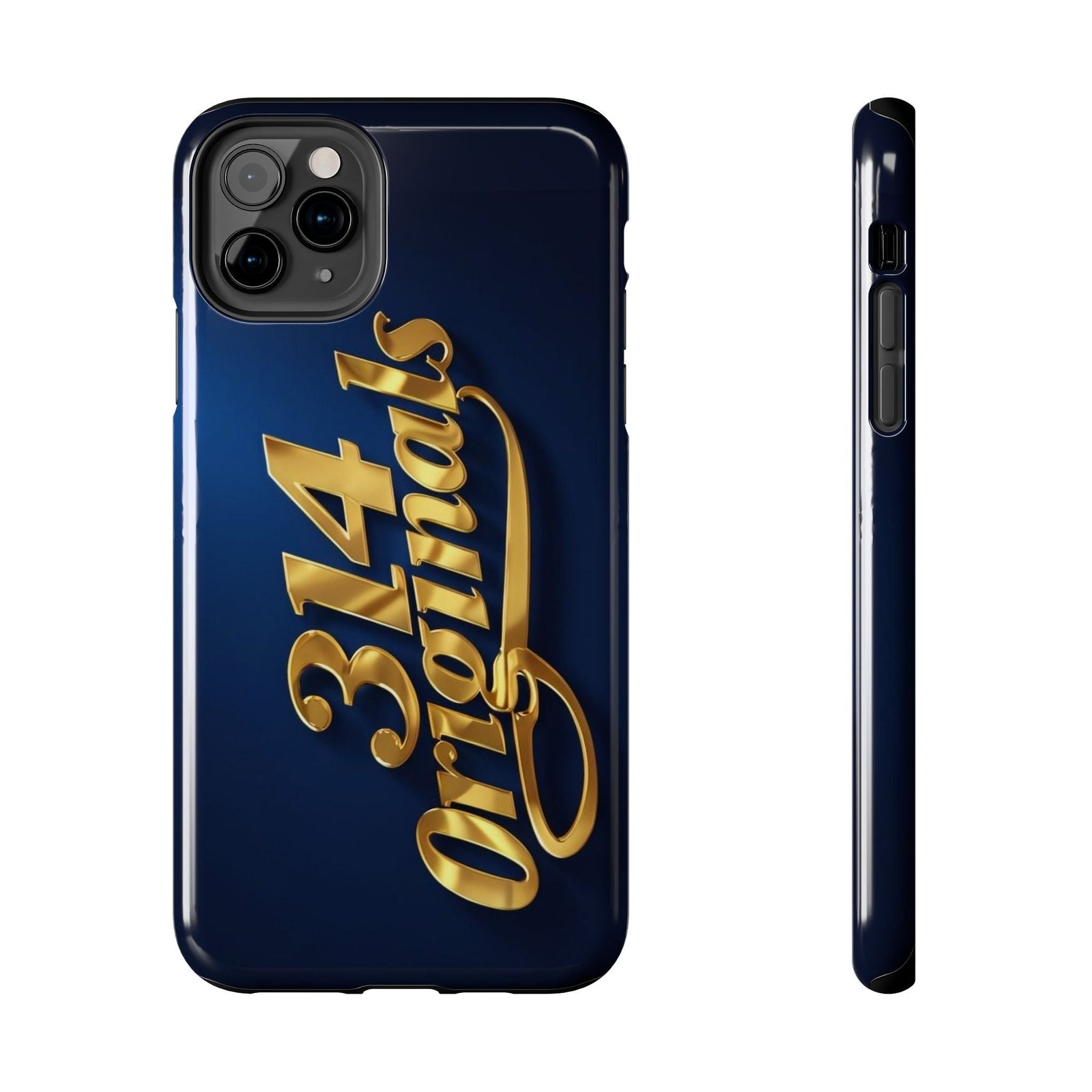 "314 Originals" Gold Script on Navy Tough Protective Case - 314 Originals