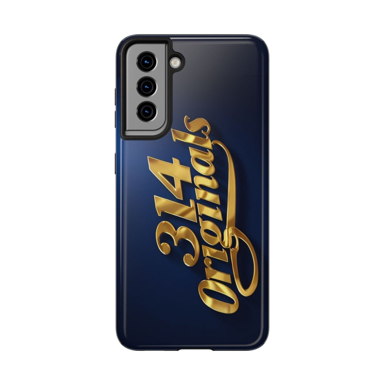 "314 Originals" Gold Script on Navy Tough Protective Case - 314 Originals