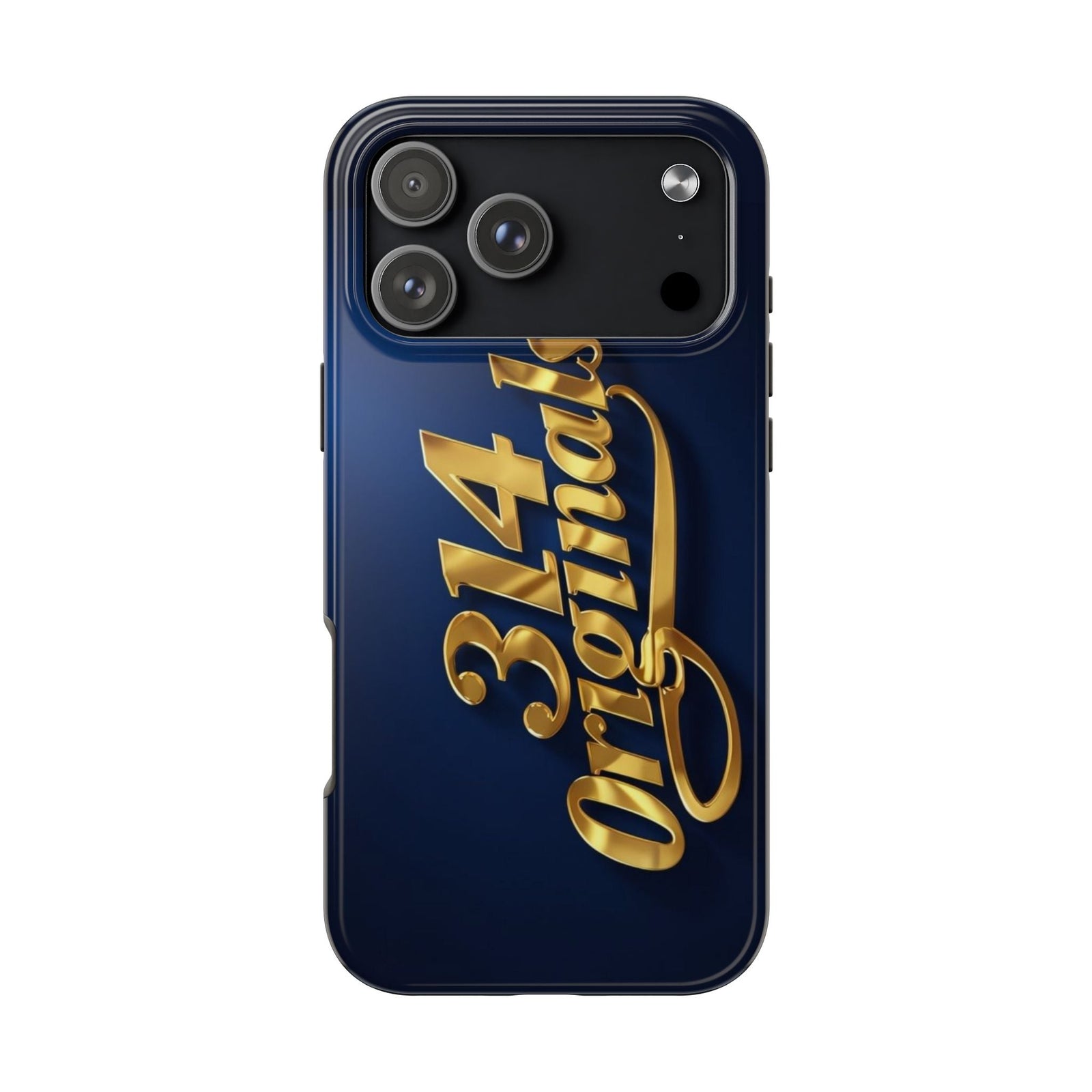 "314 Originals" Gold Script on Navy Tough Protective Case - 314 Originals