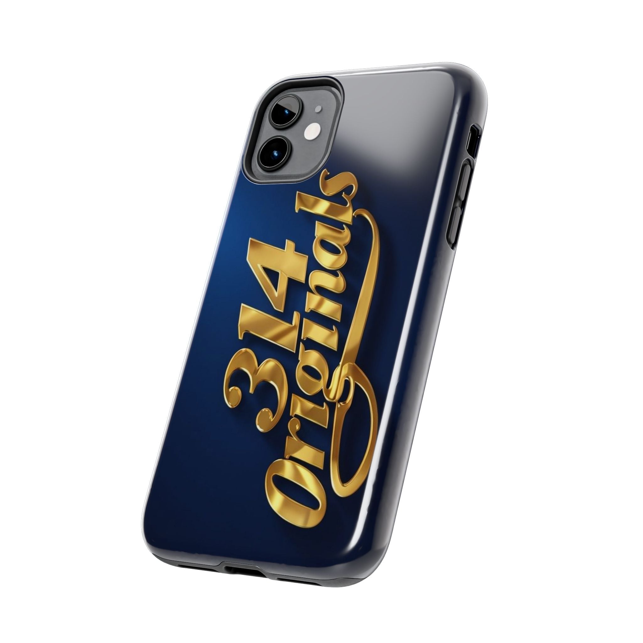 "314 Originals" Gold Script on Navy Tough Protective Case - 314 Originals