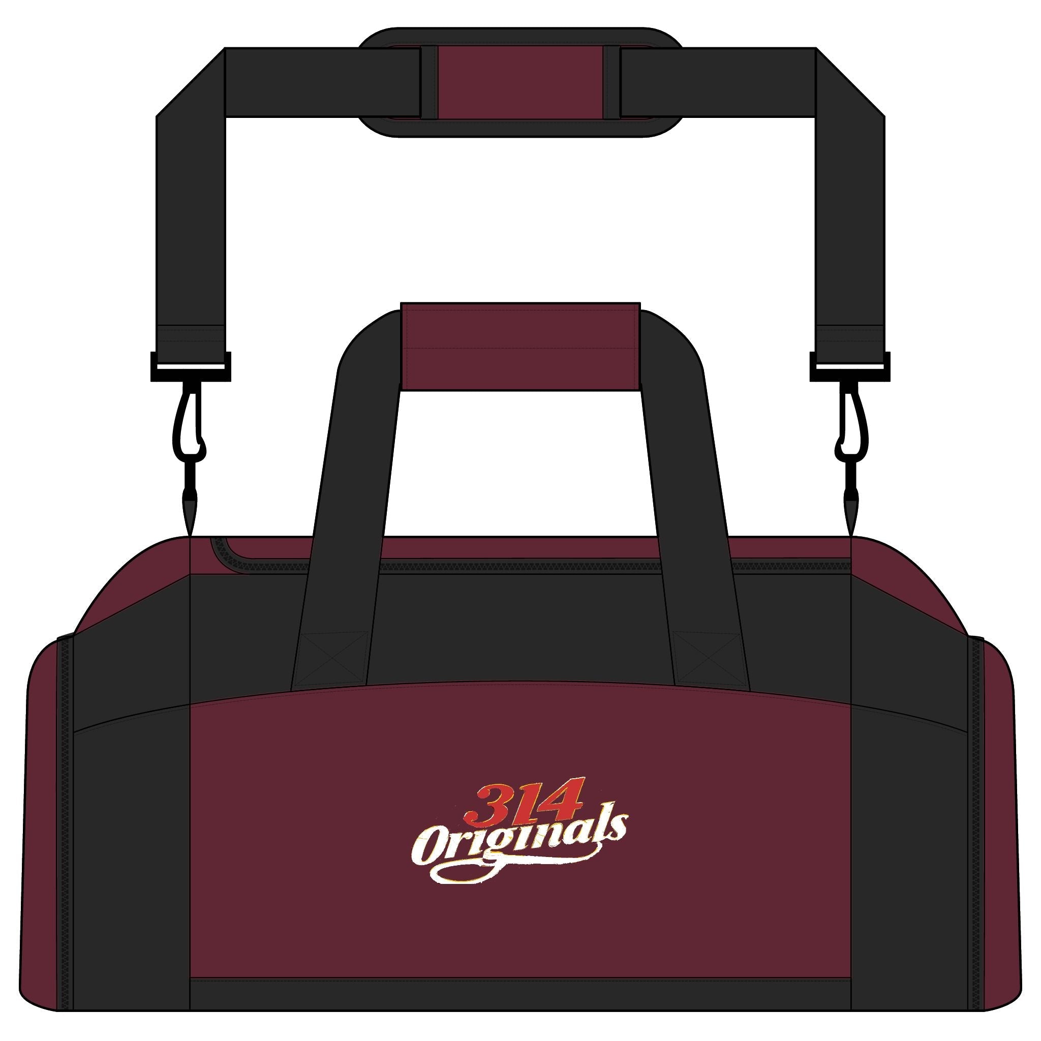 314 Originals Gym Bag — Retro Script Duffle for Athletes & Travel - 314 Originals
