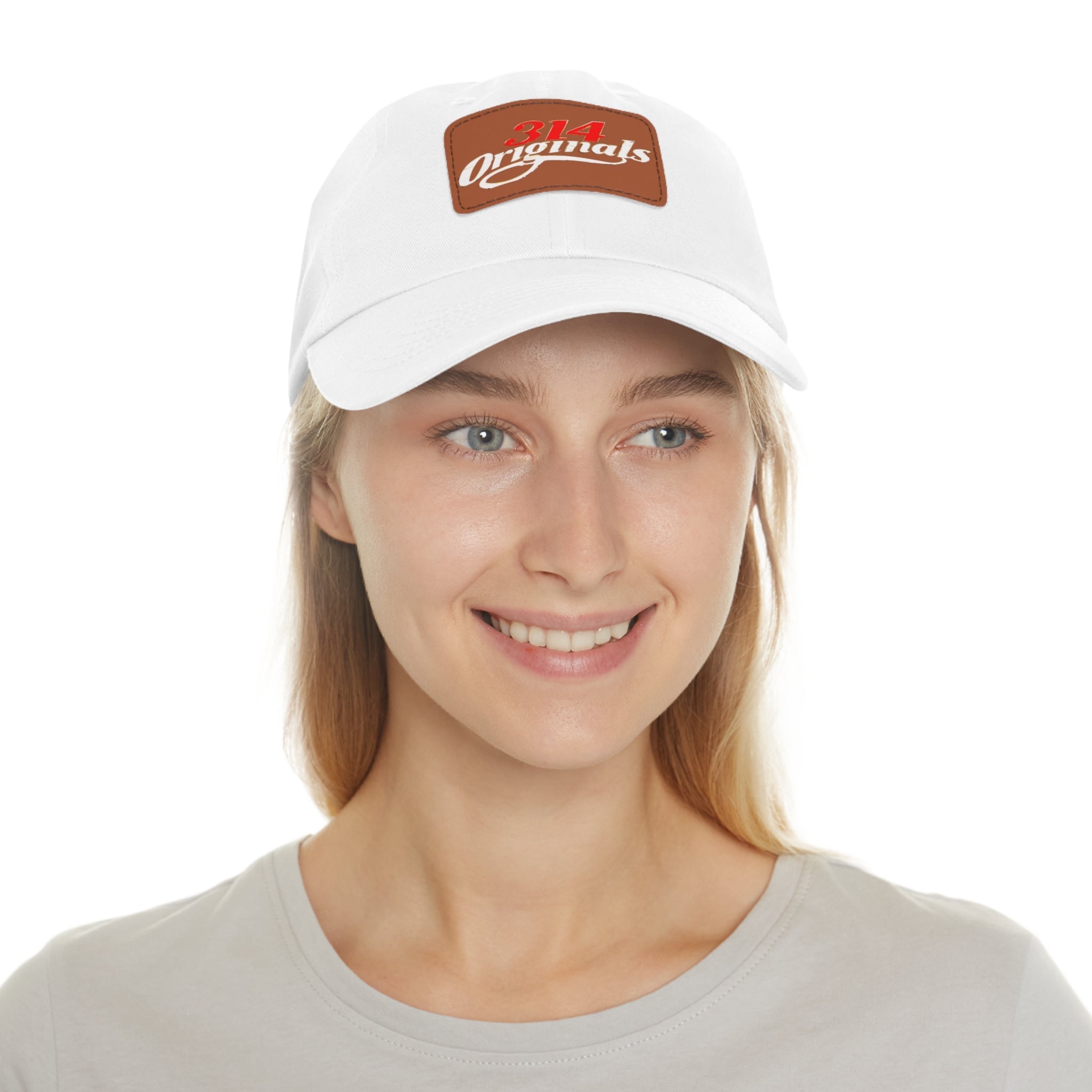 314 Originals Leather Patch Dad Hat — Vintage Baseball Cap - 314 Originals