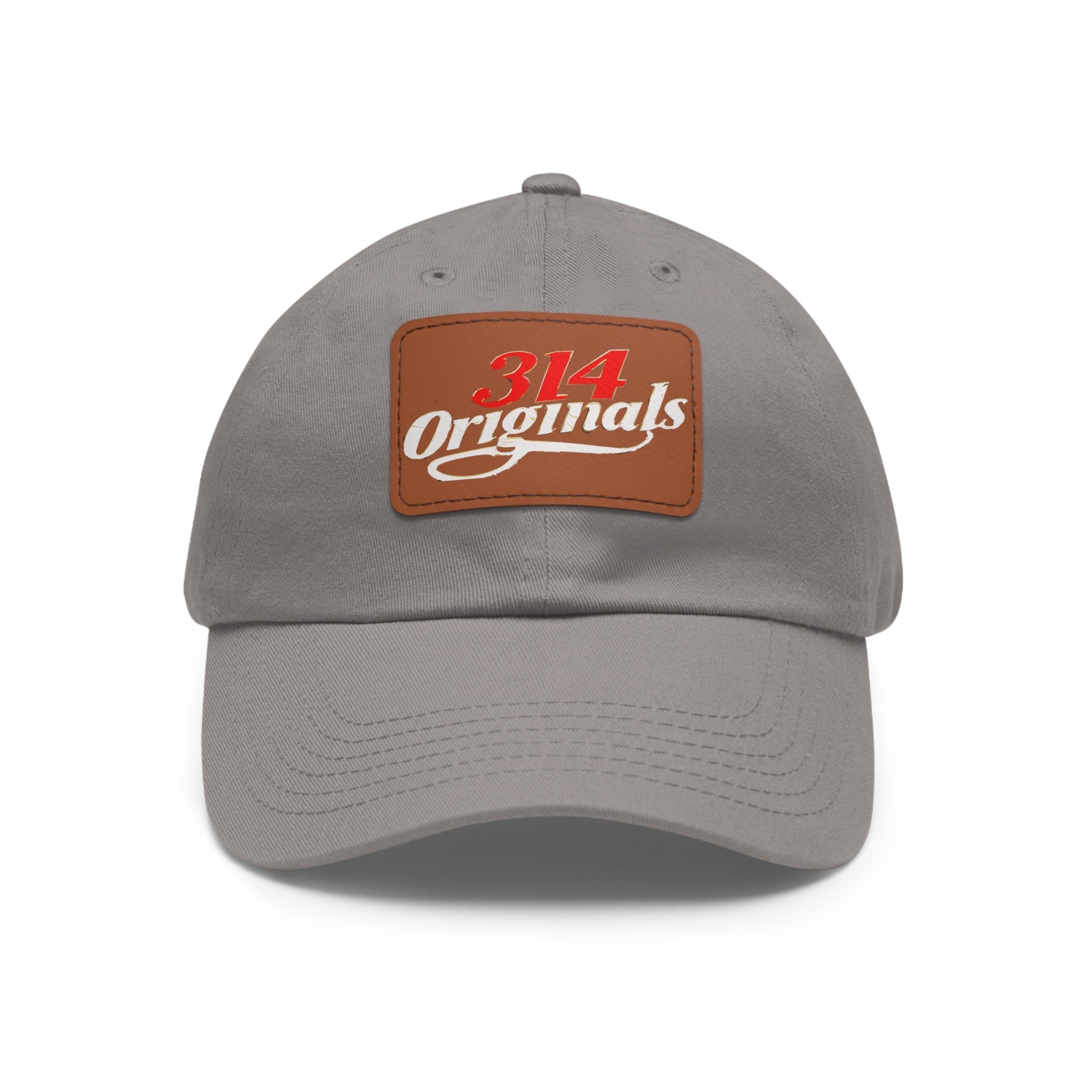 314 Originals Leather Patch Dad Hat — Vintage Baseball Cap - 314 Originals