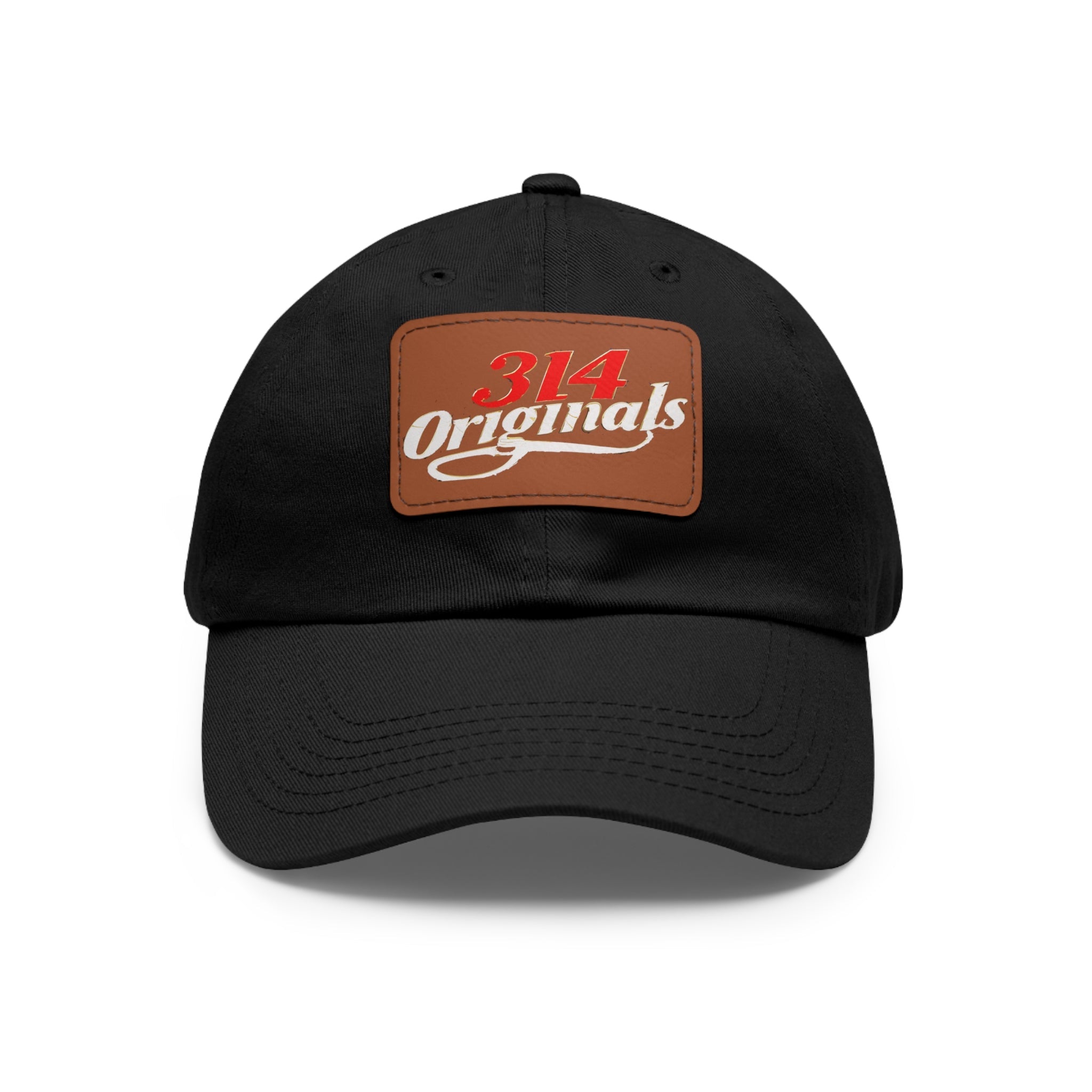 314 Originals Leather Patch Dad Hat — Vintage Baseball Cap - 314 Originals