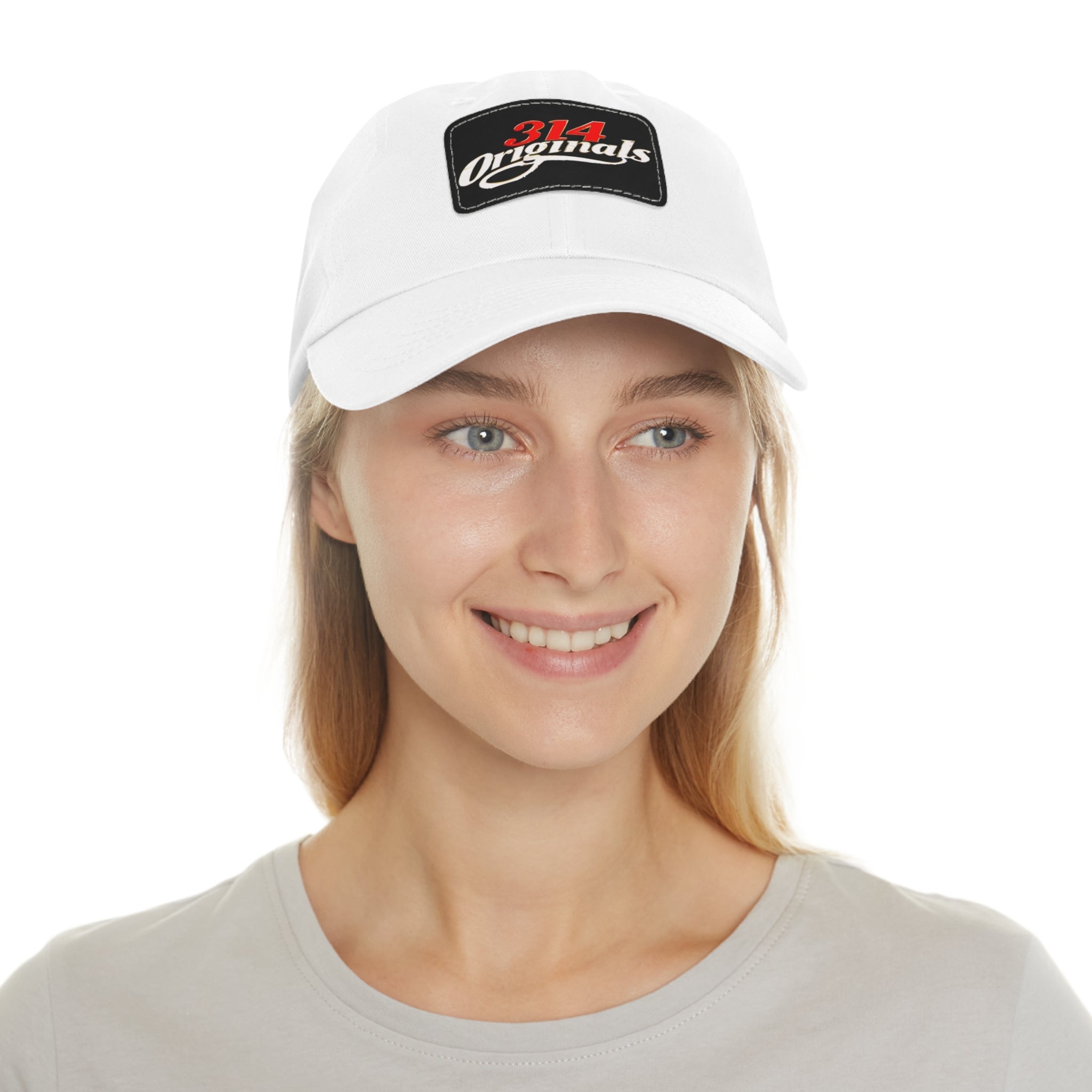 314 Originals Leather Patch Dad Hat — Vintage Baseball Cap - 314 Originals