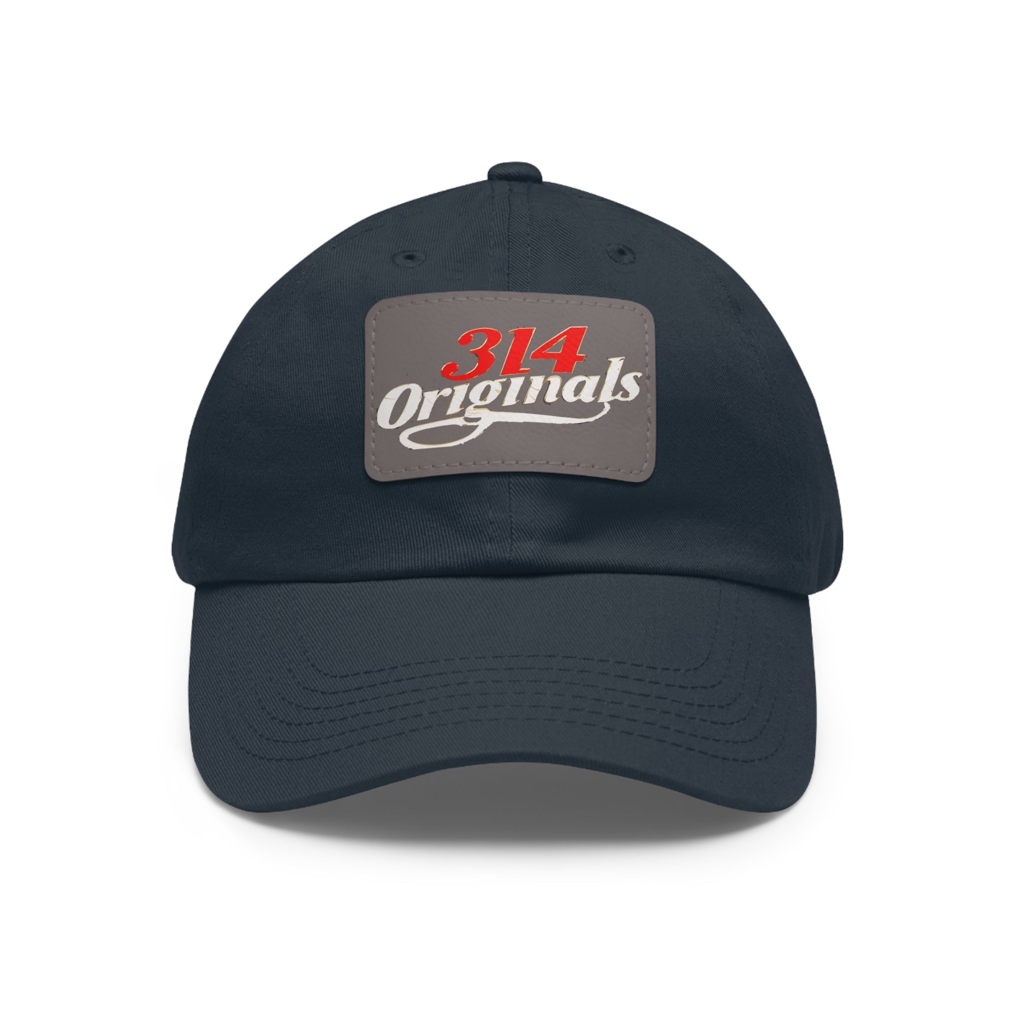 314 Originals Leather Patch Dad Hat — Vintage Baseball Cap - 314 Originals