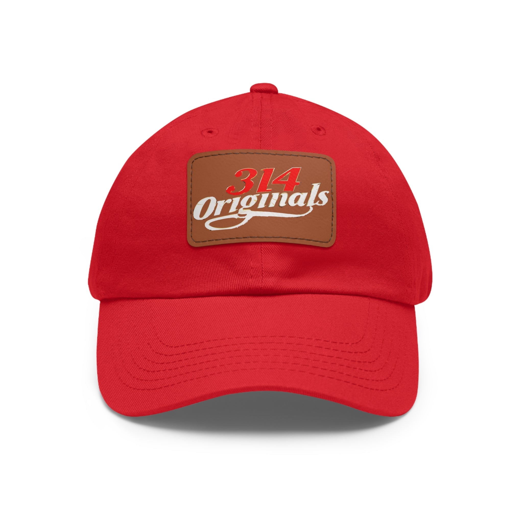314 Originals Leather Patch Dad Hat — Vintage Baseball Cap - 314 Originals