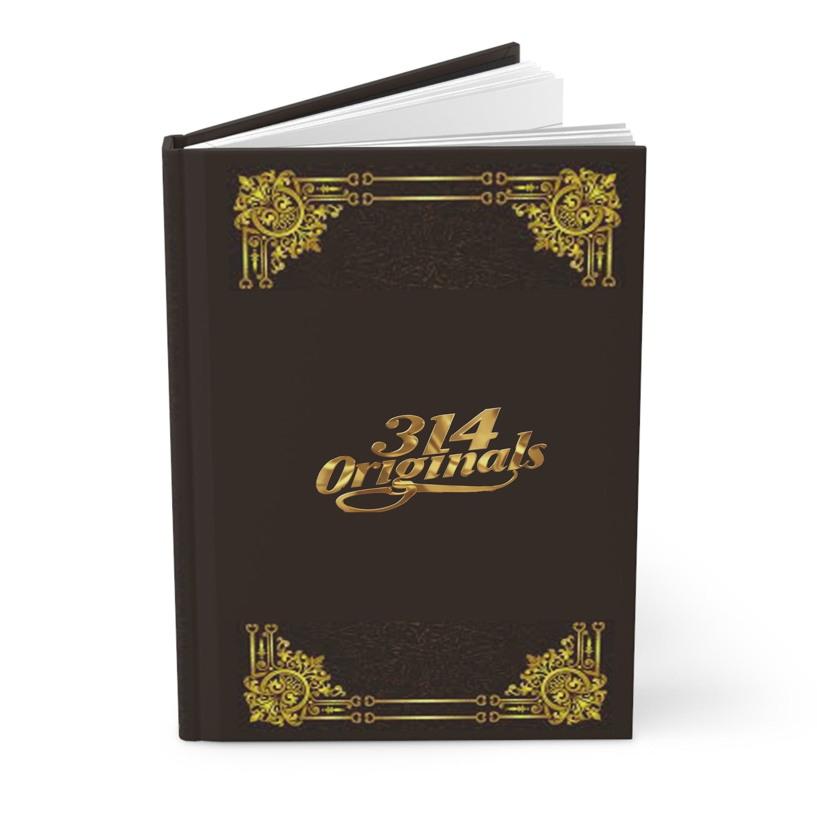 '314 Originals' Vintage Gold Embossed Hardcover Journal - 314 Originals