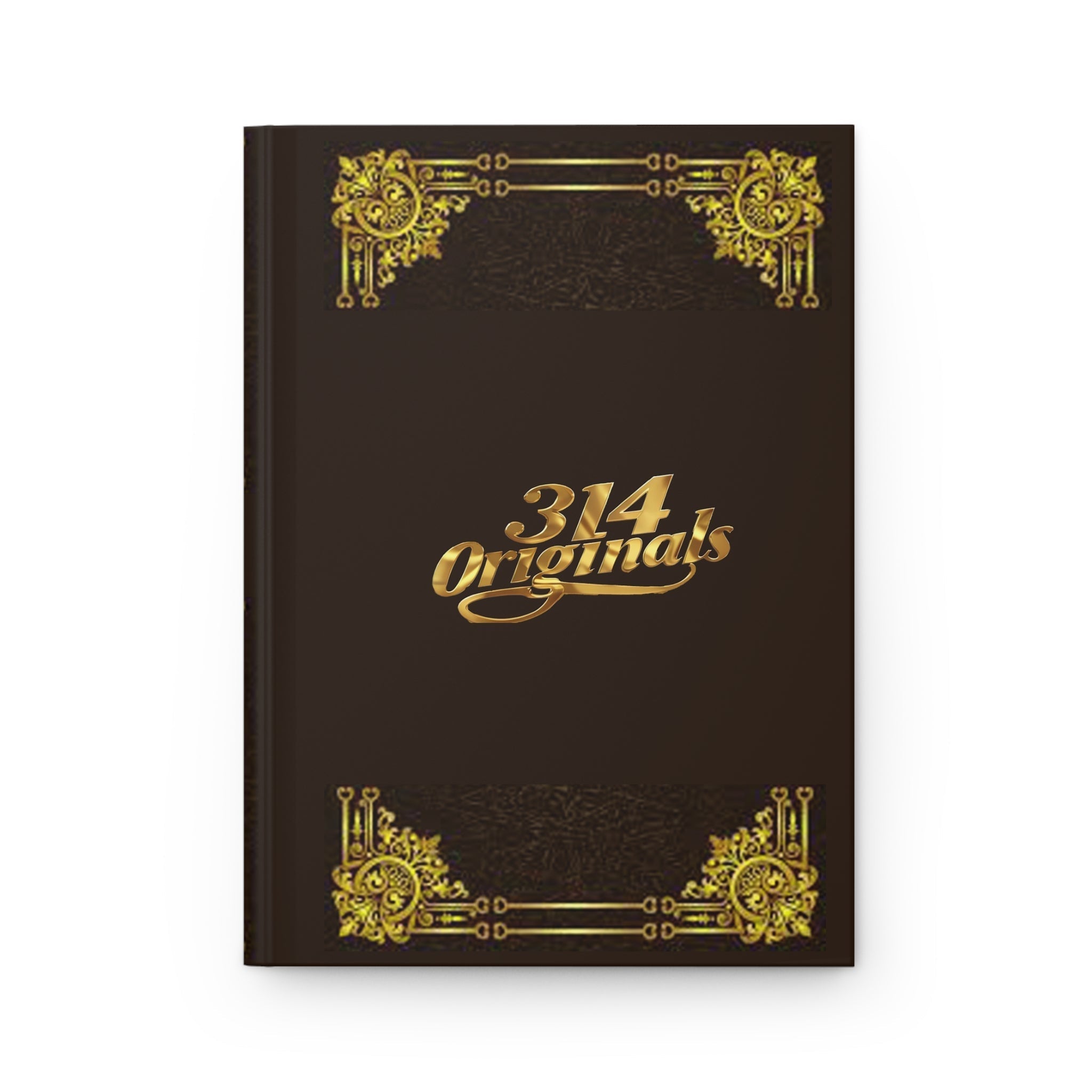 '314 Originals' Vintage Gold Embossed Hardcover Journal - 314 Originals