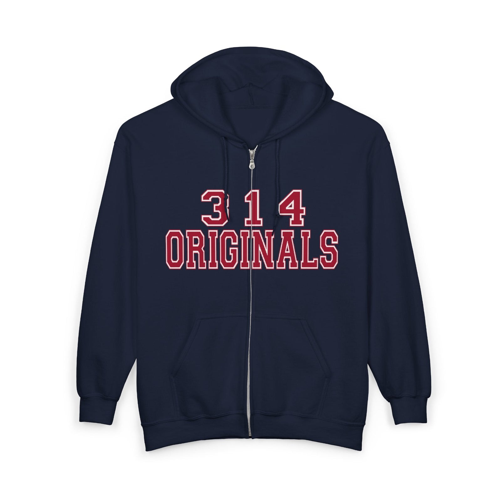 314 Originals Zip Hoodie — Retro Varsity Full-Zip Sweatshirt - 314 Originals
