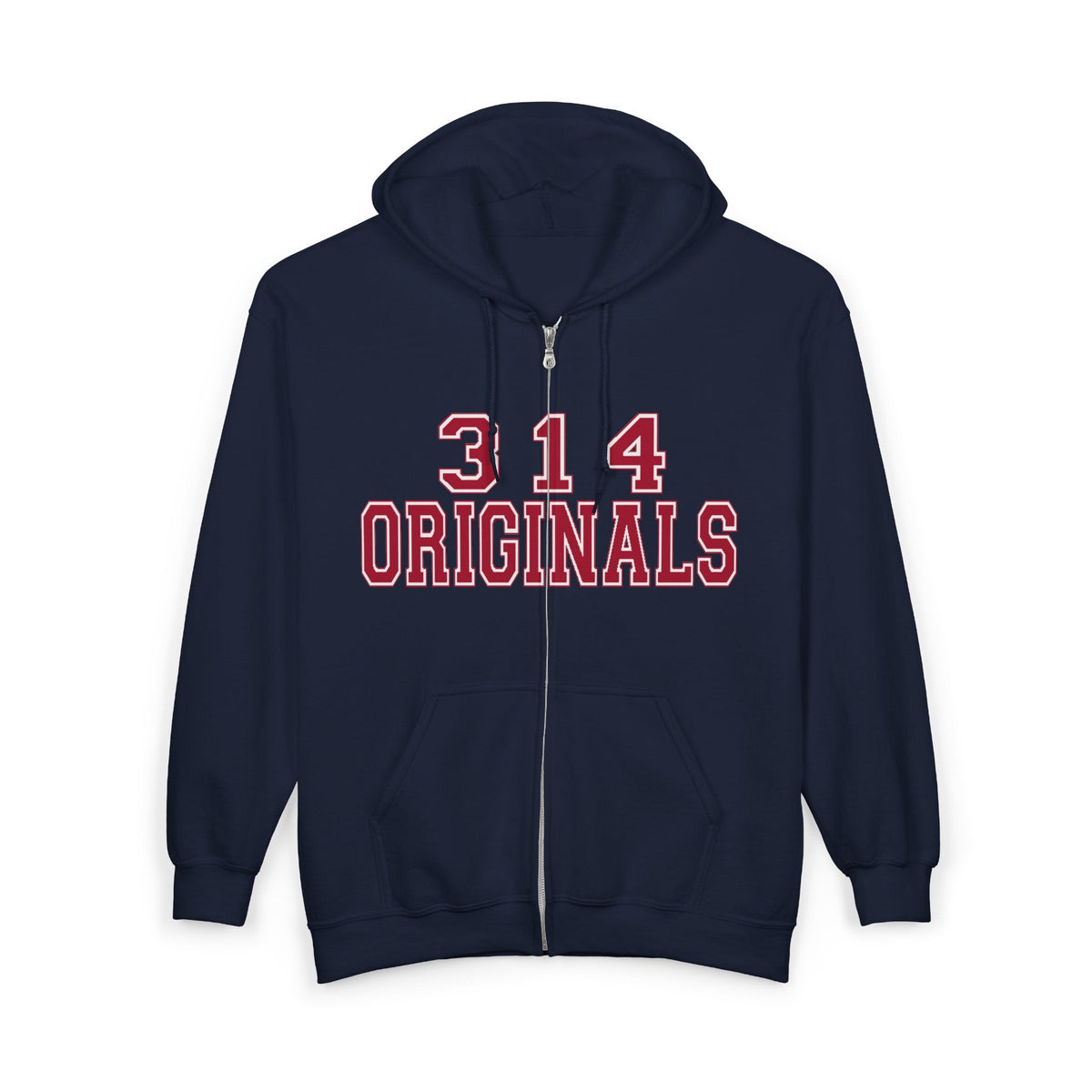 314 Originals Zip Hoodie — Retro Varsity Full-Zip Sweatshirt - 314 Originals