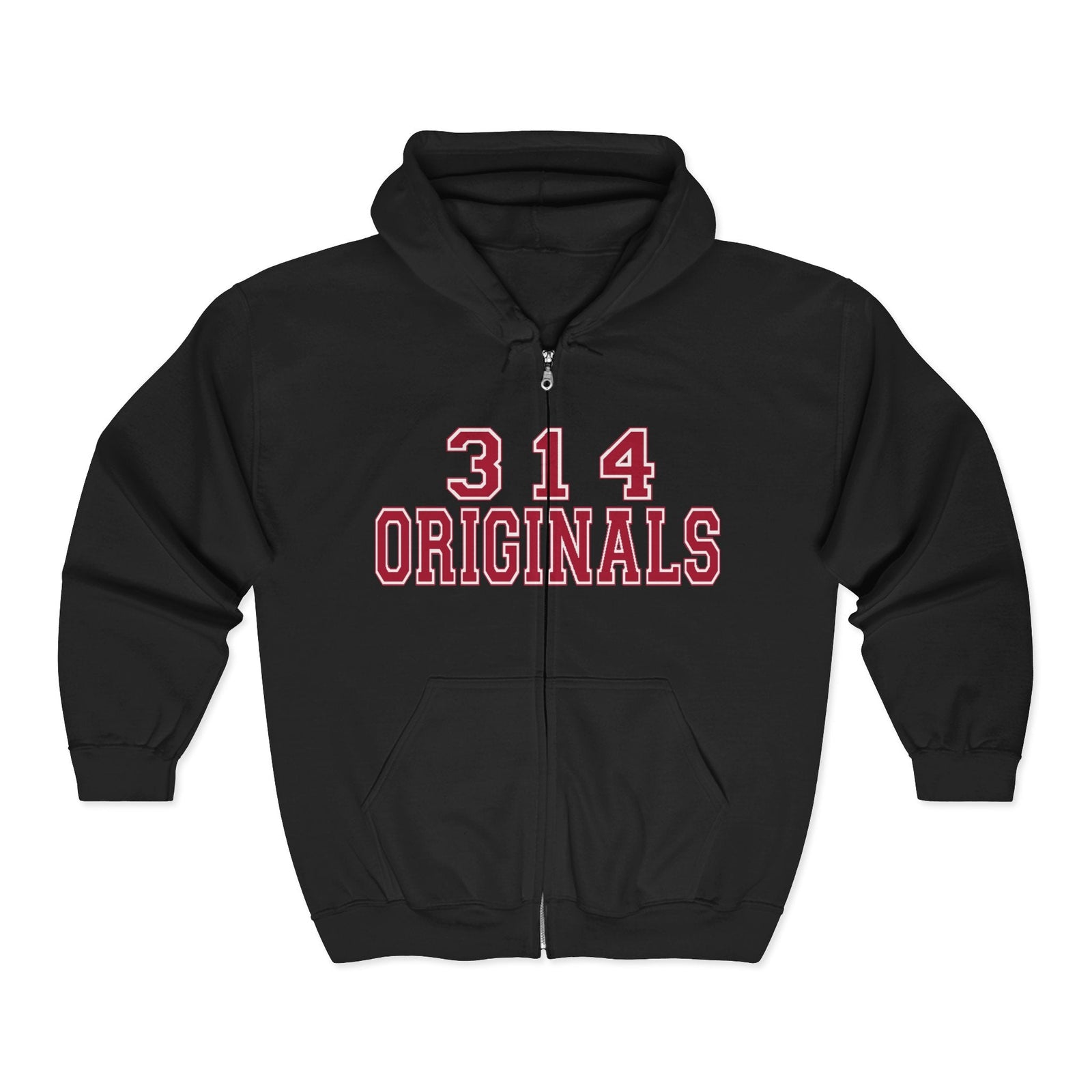 314 Originals Zip Hoodie — Retro Varsity Full-Zip Sweatshirt - 314 Originals