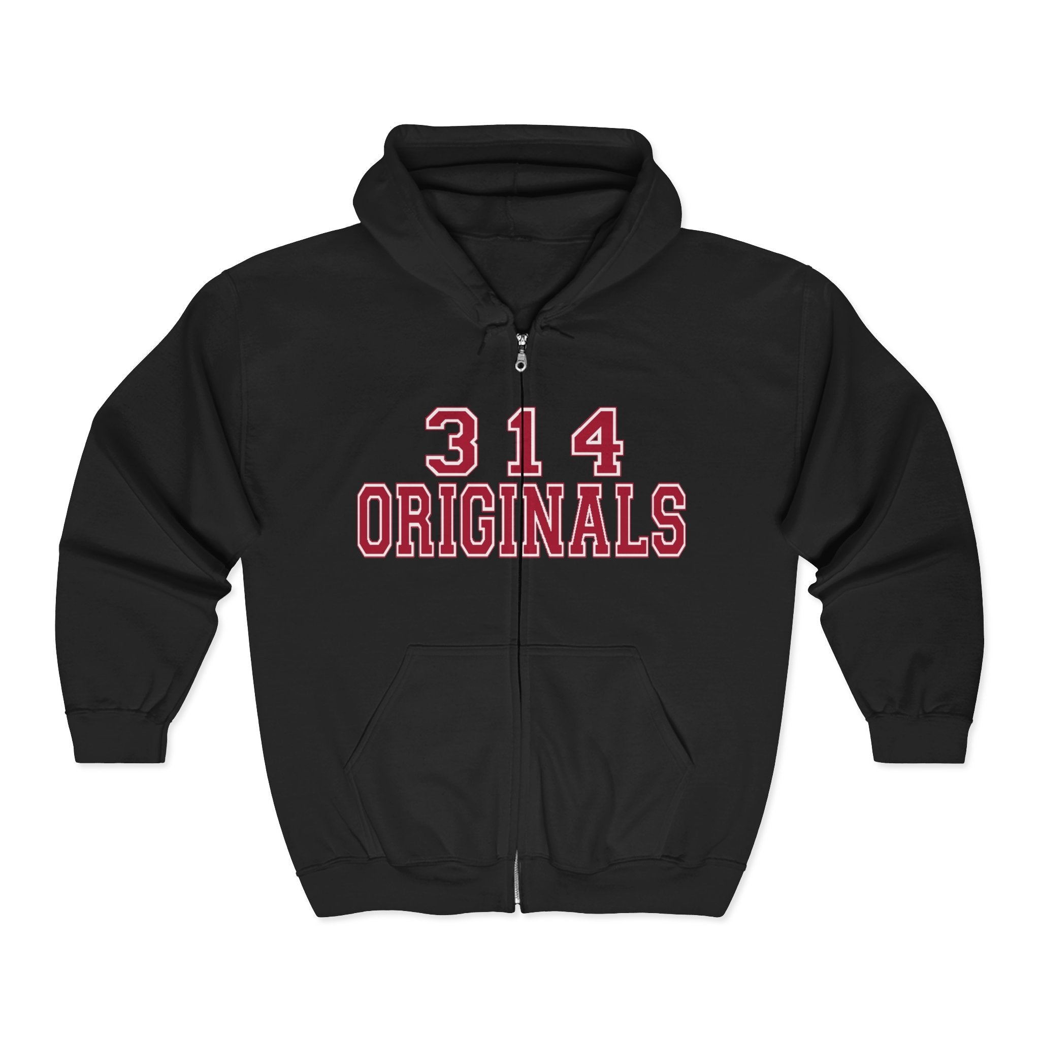 314 Originals Zip Hoodie — Retro Varsity Full-Zip Sweatshirt - 314 Originals