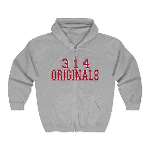 314 Originals Zip Hoodie — Retro Varsity Full-Zip Sweatshirt - 314 Originals