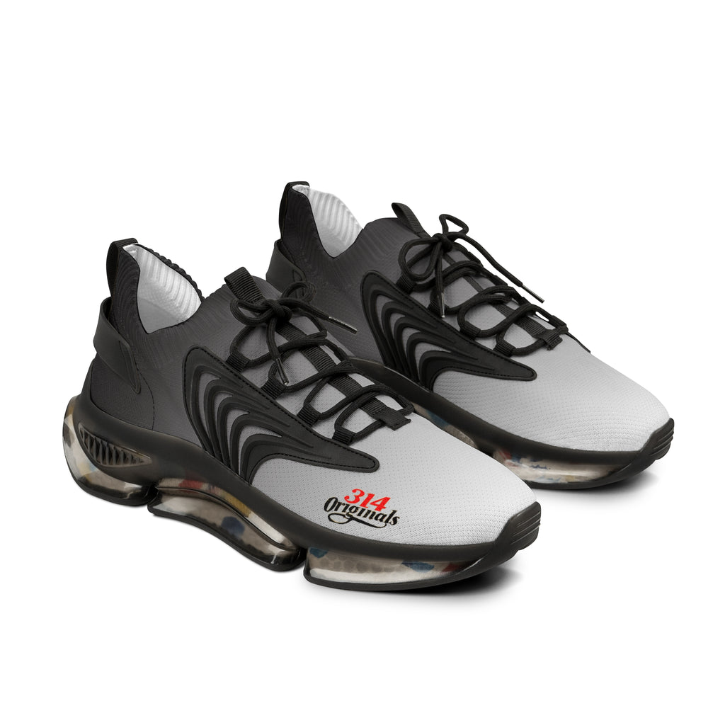 Men's Black and Smoke Mesh Sneakers — Breathable Lightweight Running Shoes with 314 Originals Accent - 314 Originals