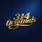 Gold Script 314 Originals Kiss-Cut Sticker — Retro Luxe Logo Sticker for Laptops & Gear