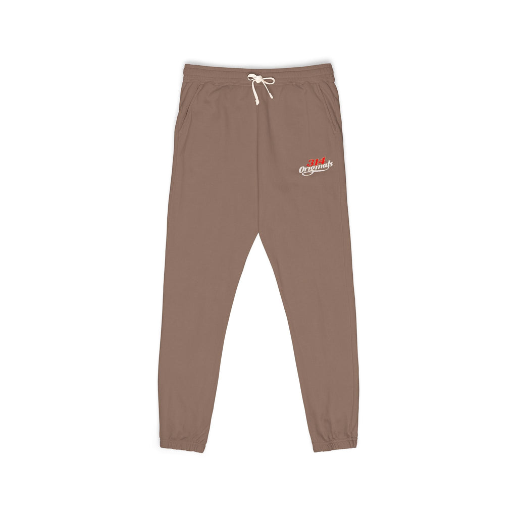Fleece Sweatpants with Retro Script Chest Logo Printify Trousers  314 Originals