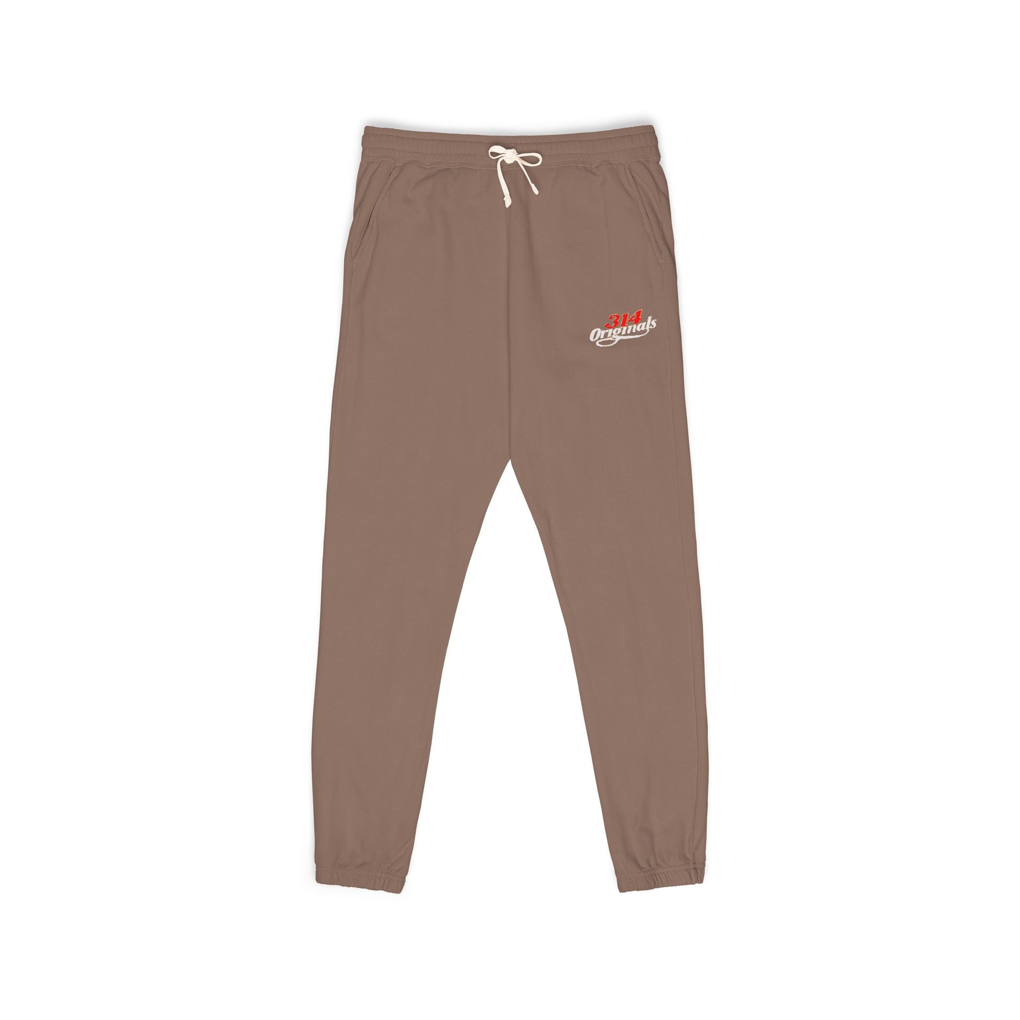 Fleece Sweatpants with Retro Script Chest Logo Printify Trousers  314 Originals