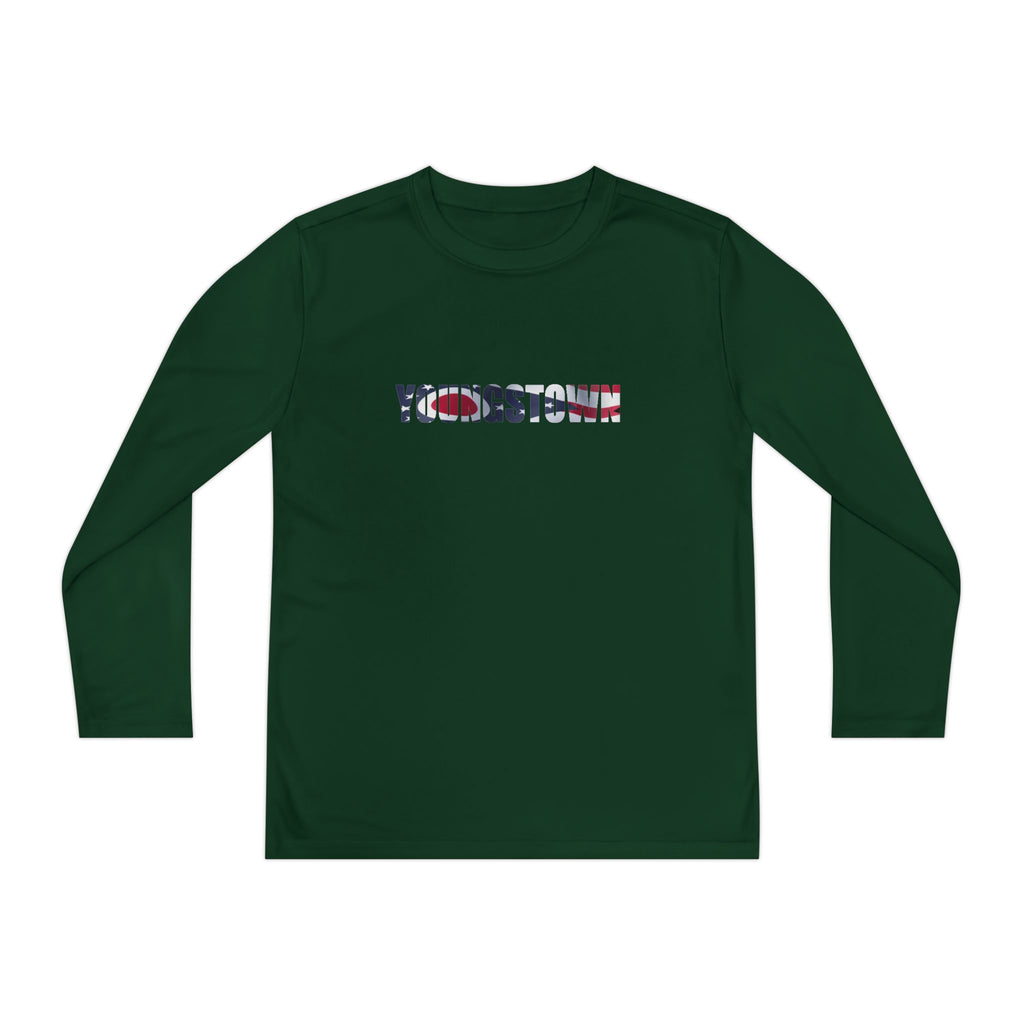 Ohio Flag Youth Long Sleeve Tee — Youngstown Text Graphic - 314 Originals
