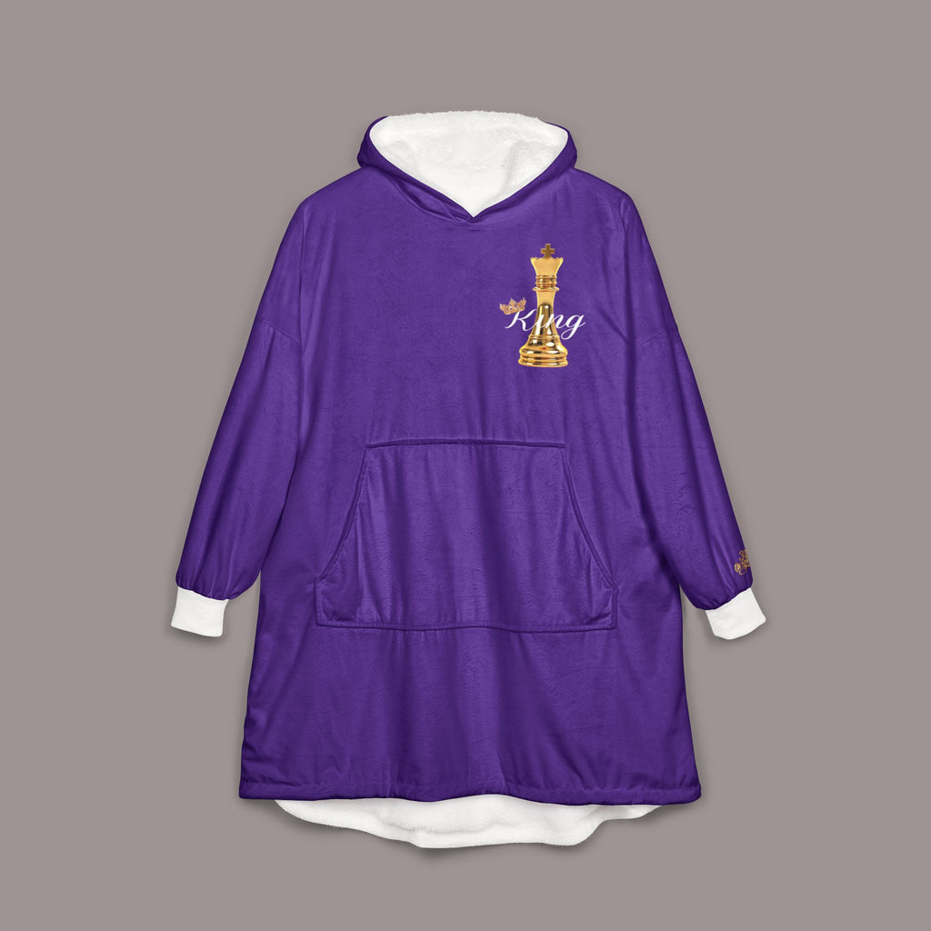King Purple Hooded Blanket – Regal Crown Lounge Throw - 314 Originals