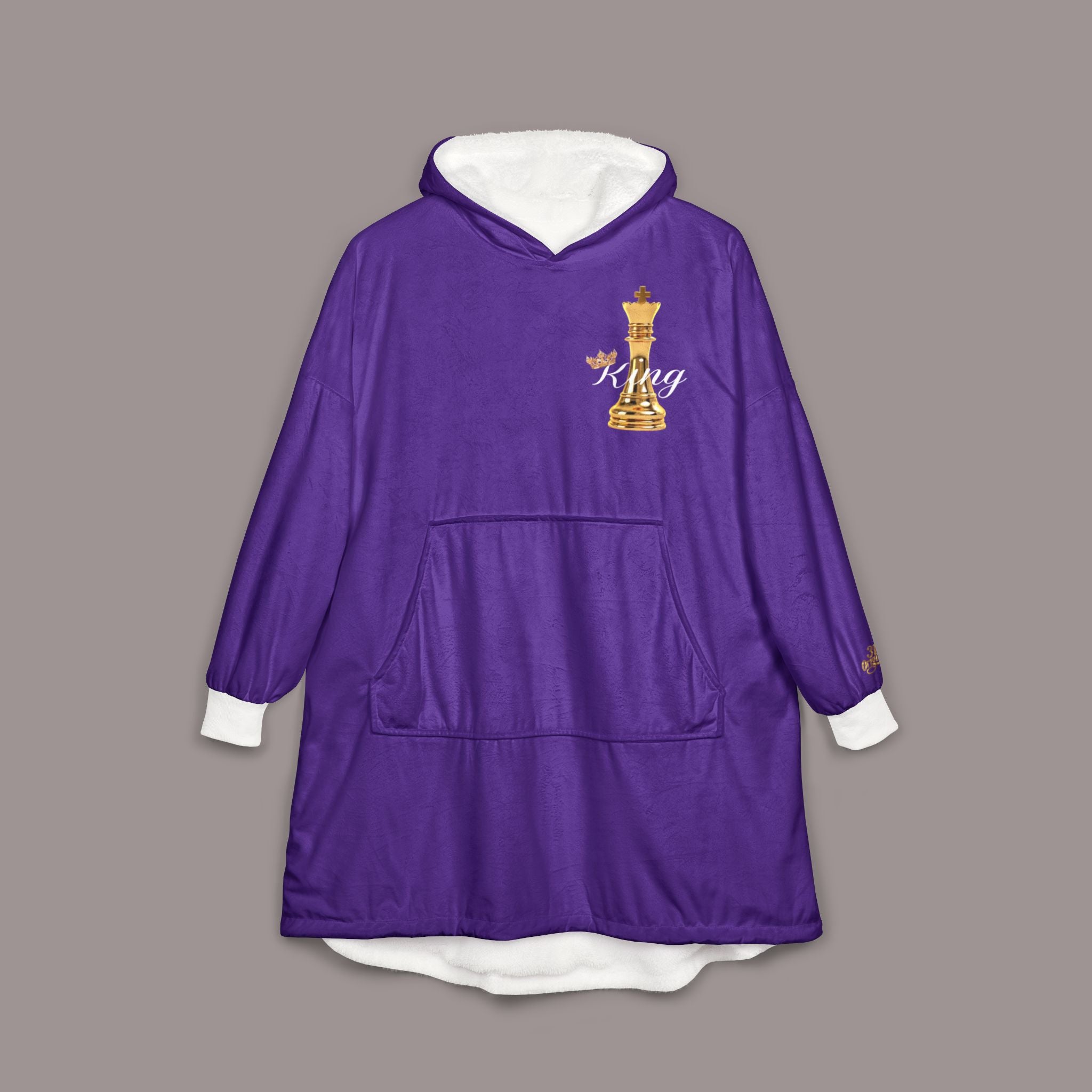King Purple Hooded Blanket – Regal Crown Lounge Throw - 314 Originals