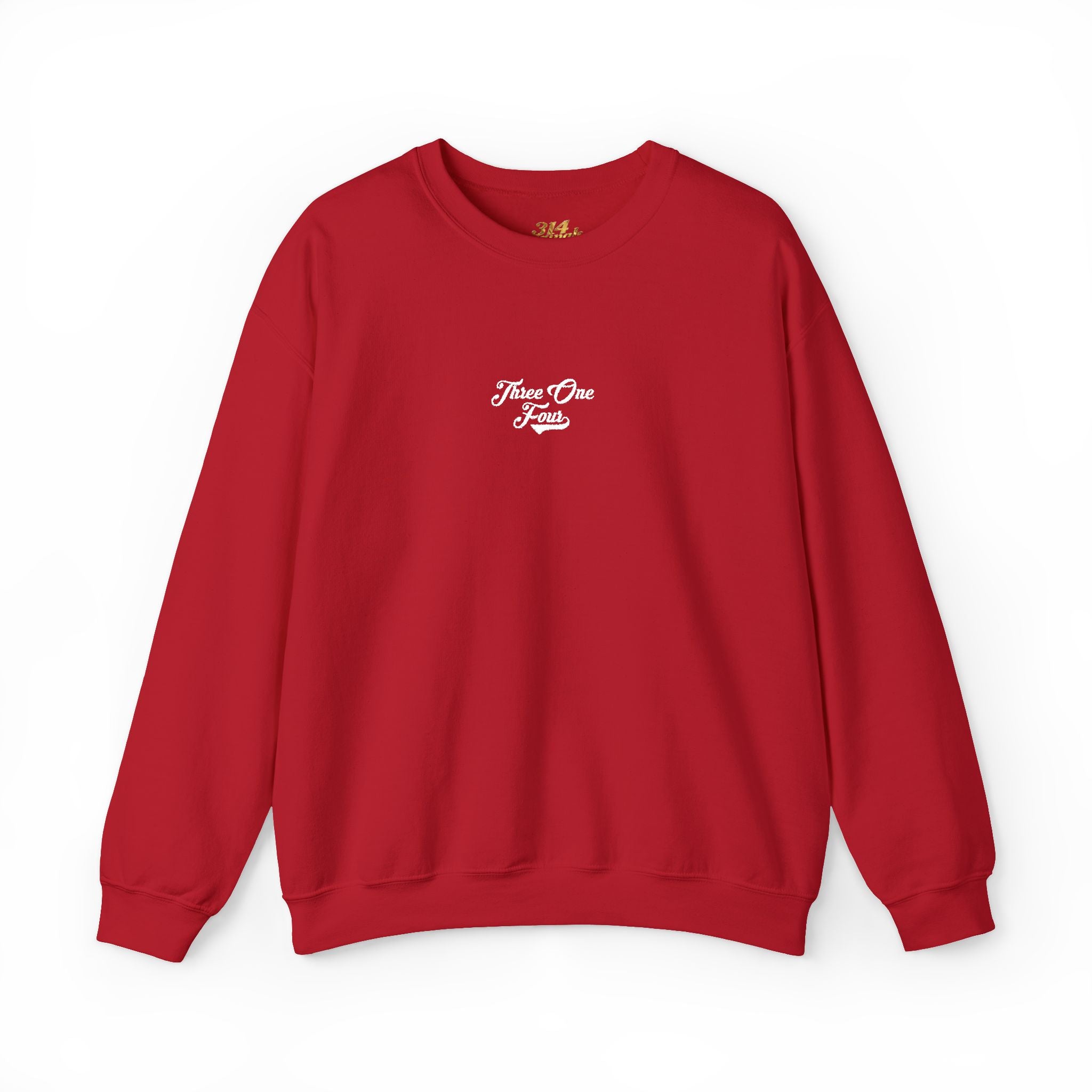 Three One Four Crewneck Sweatshirt — Minimal Script Chest Logo - 314 Originals