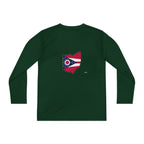 Ohio Flag Youth Long Sleeve Tee — Youngstown Text Graphic - 314 Originals