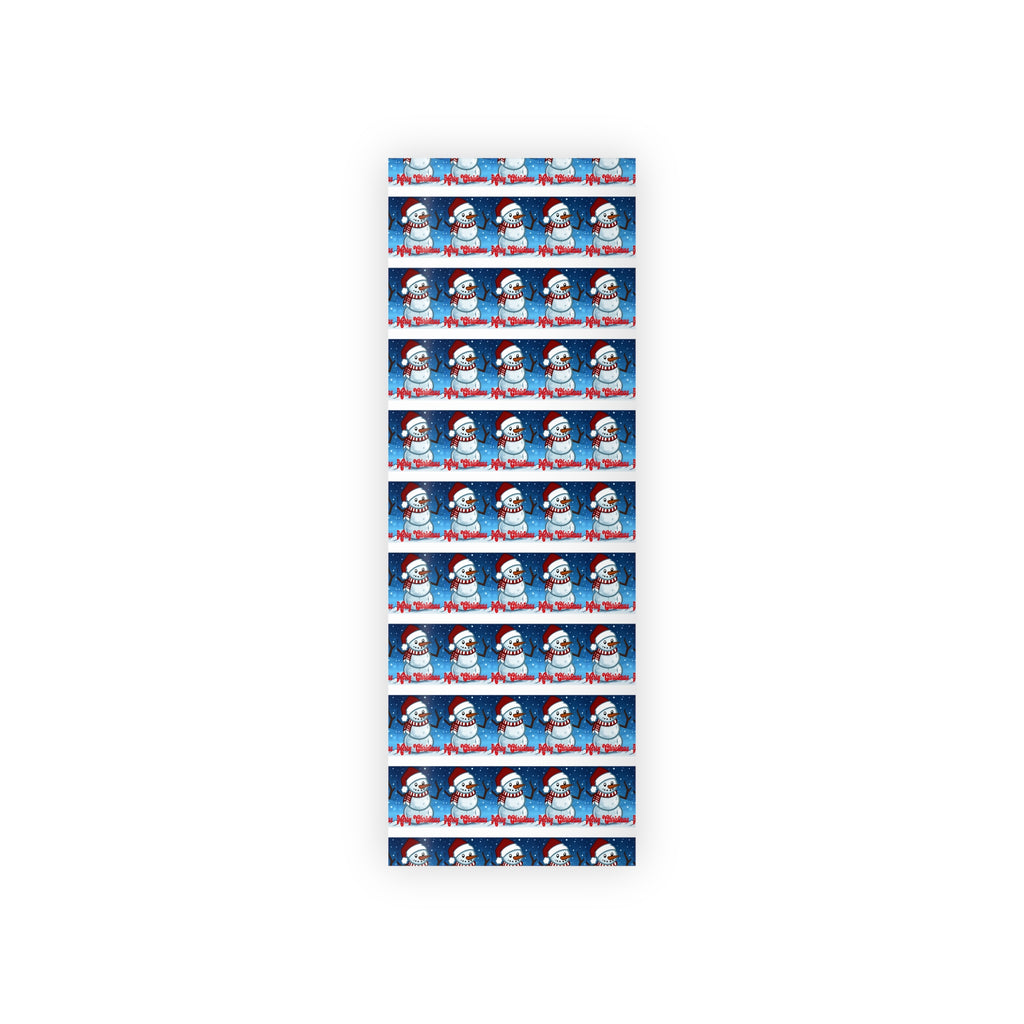 Christmas Snowman Wrapping Paper Roll — Holiday Gift Wrap with 'Merry Christmas' Design - 314 Originals