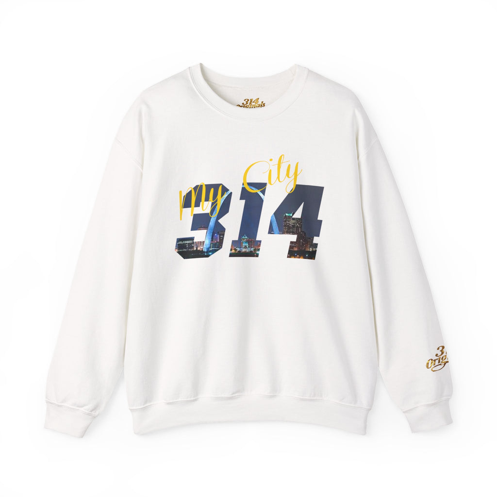 314 City Crewneck Sweatshirt — St. Louis Skyline Graphic - 314 Originals