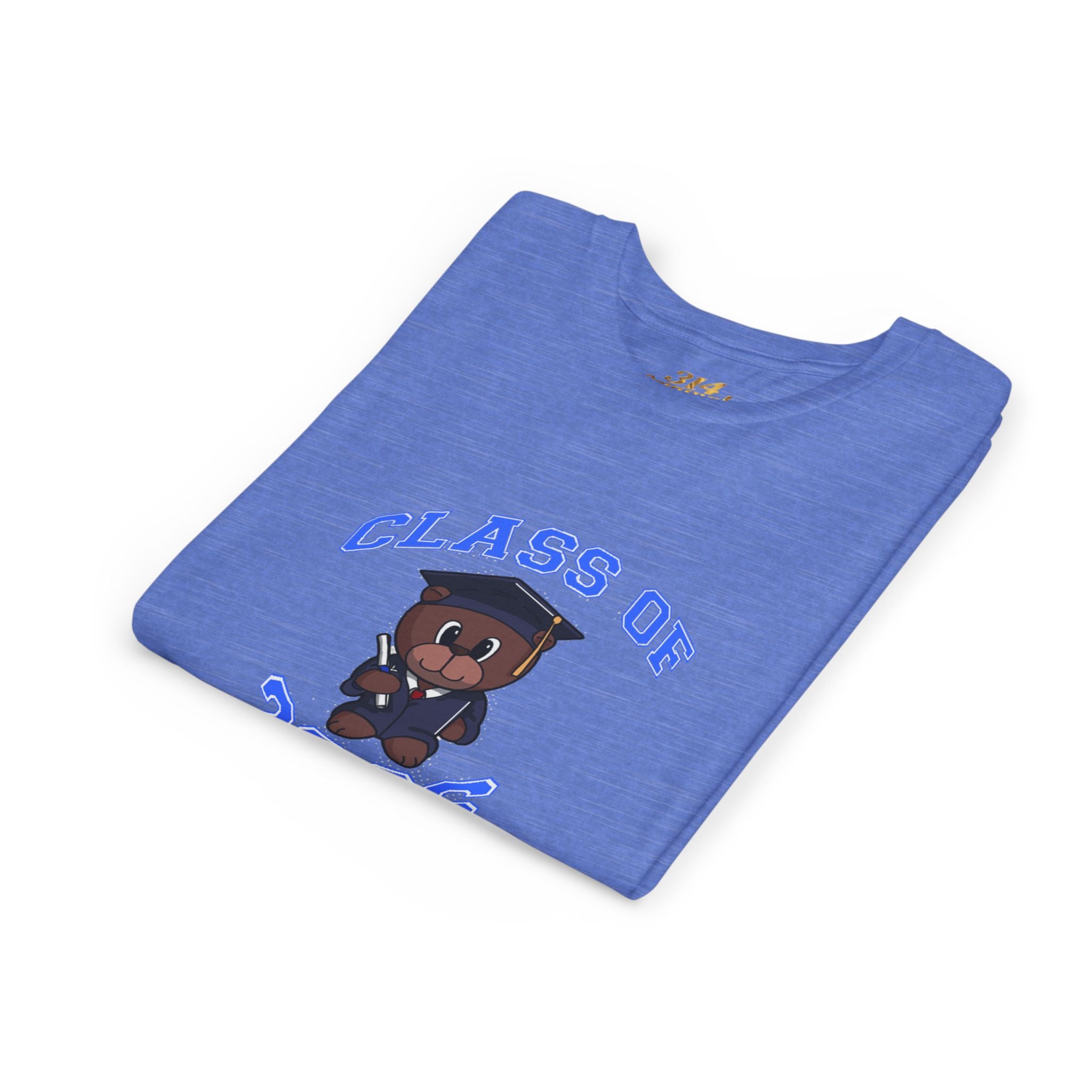 Class of 2026 Kids Graduation T‑Shirt — Cute Graduate Bear Youth Tee